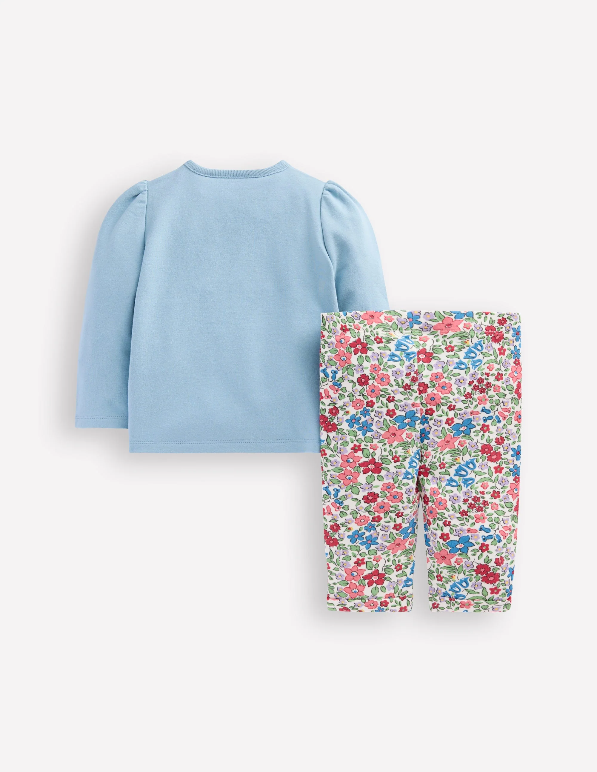 Appliqué Jersey Play Set-Blue Floral Hearts - Image 2