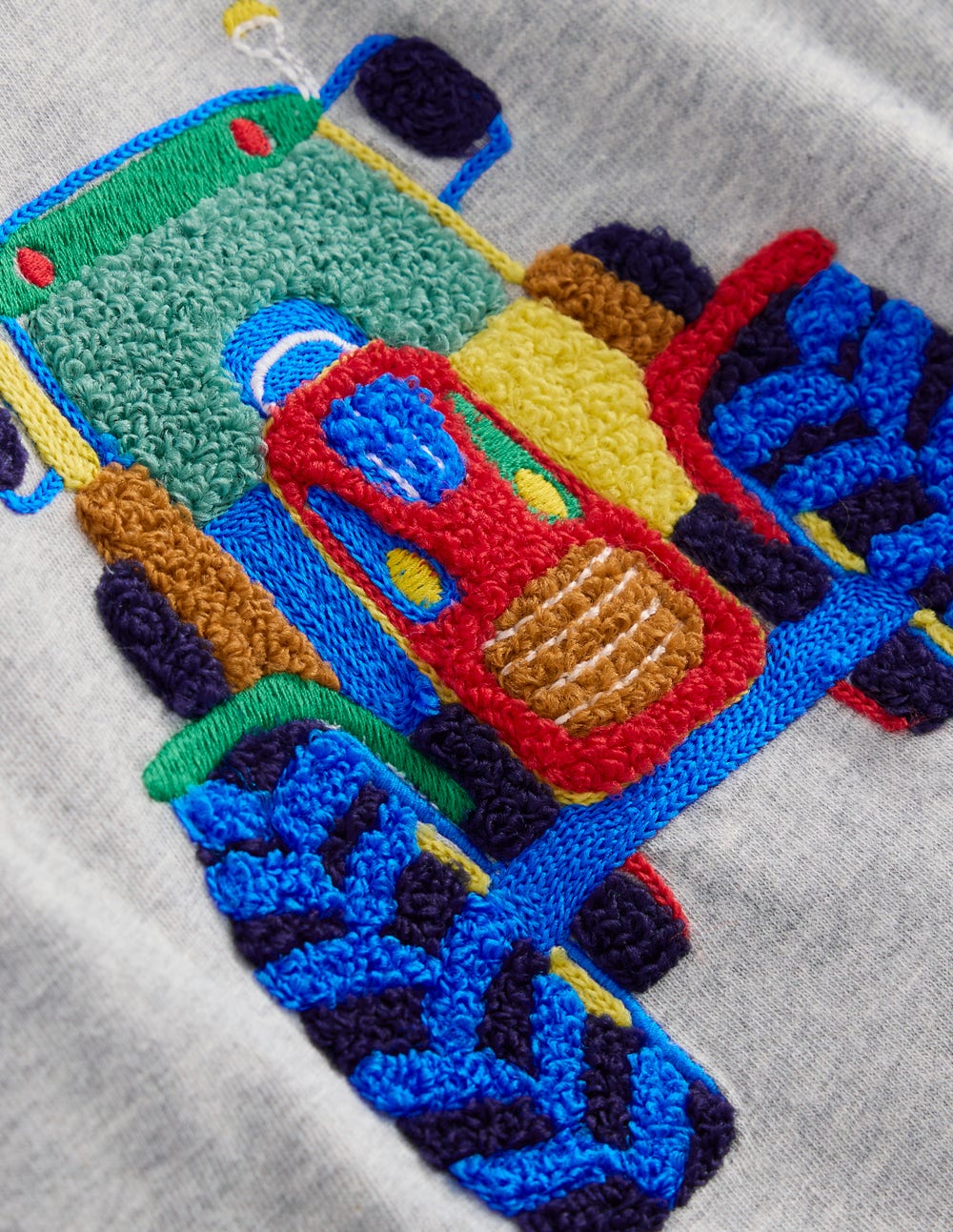 Appliqué Jersey Play Set-Grey Tractor - Image 3