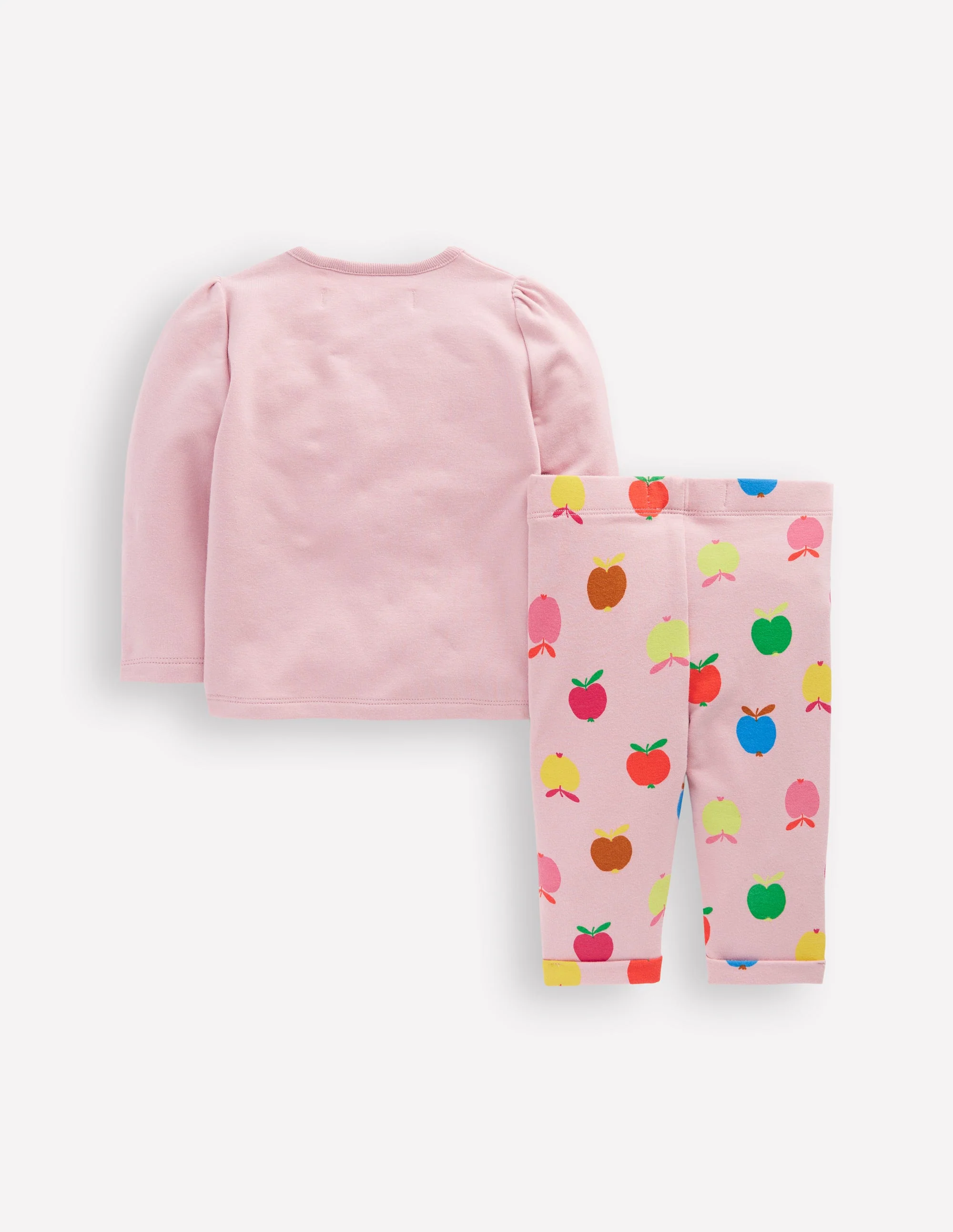 Appliqué Jersey Play Set-Vintage Pink Small Apples - Image 2