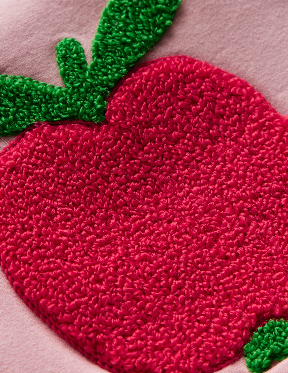 Appliqué Jersey Play Set-Vintage Pink Small Apples - Image 3