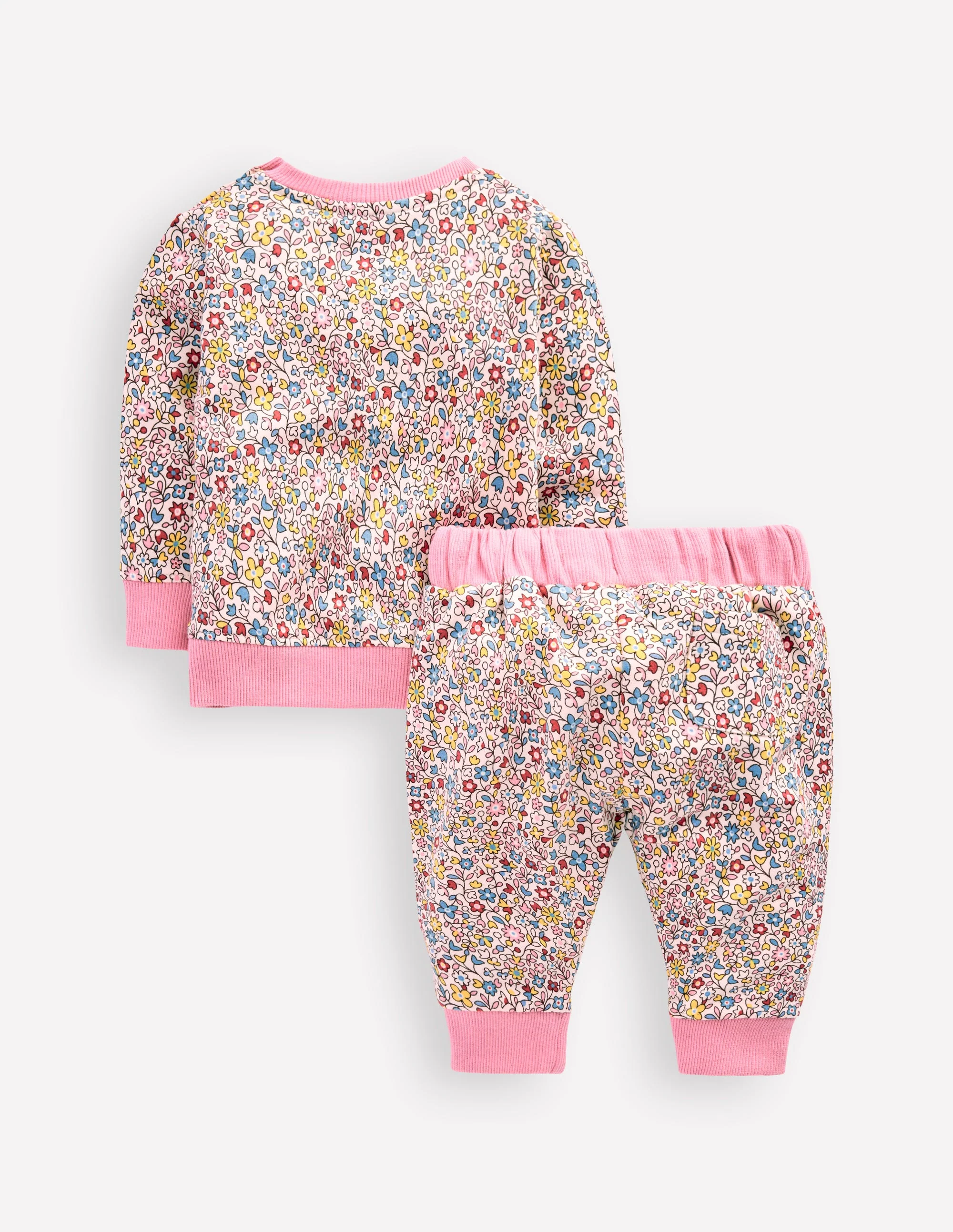 Applique Sweatshirt Set-Multi Vintage Floral Ditsy - Image 2