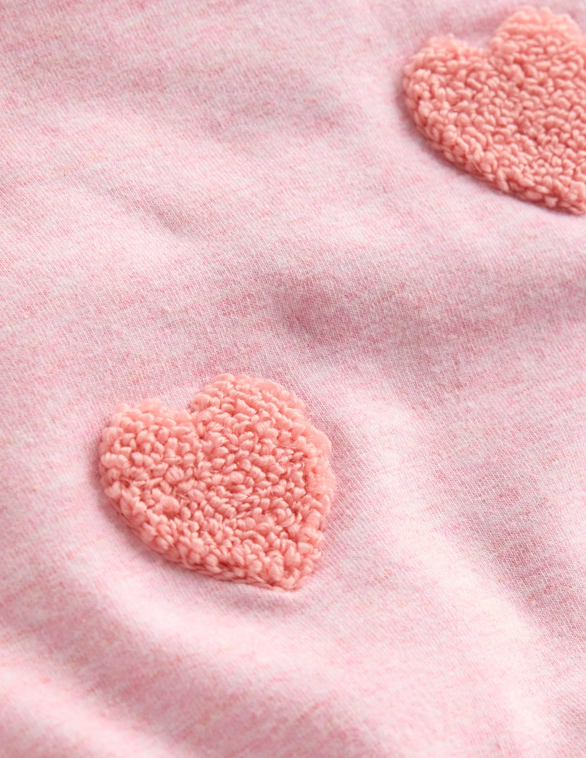 Applique Sweatshirt Set-Pink Marl Hearts - Image 3
