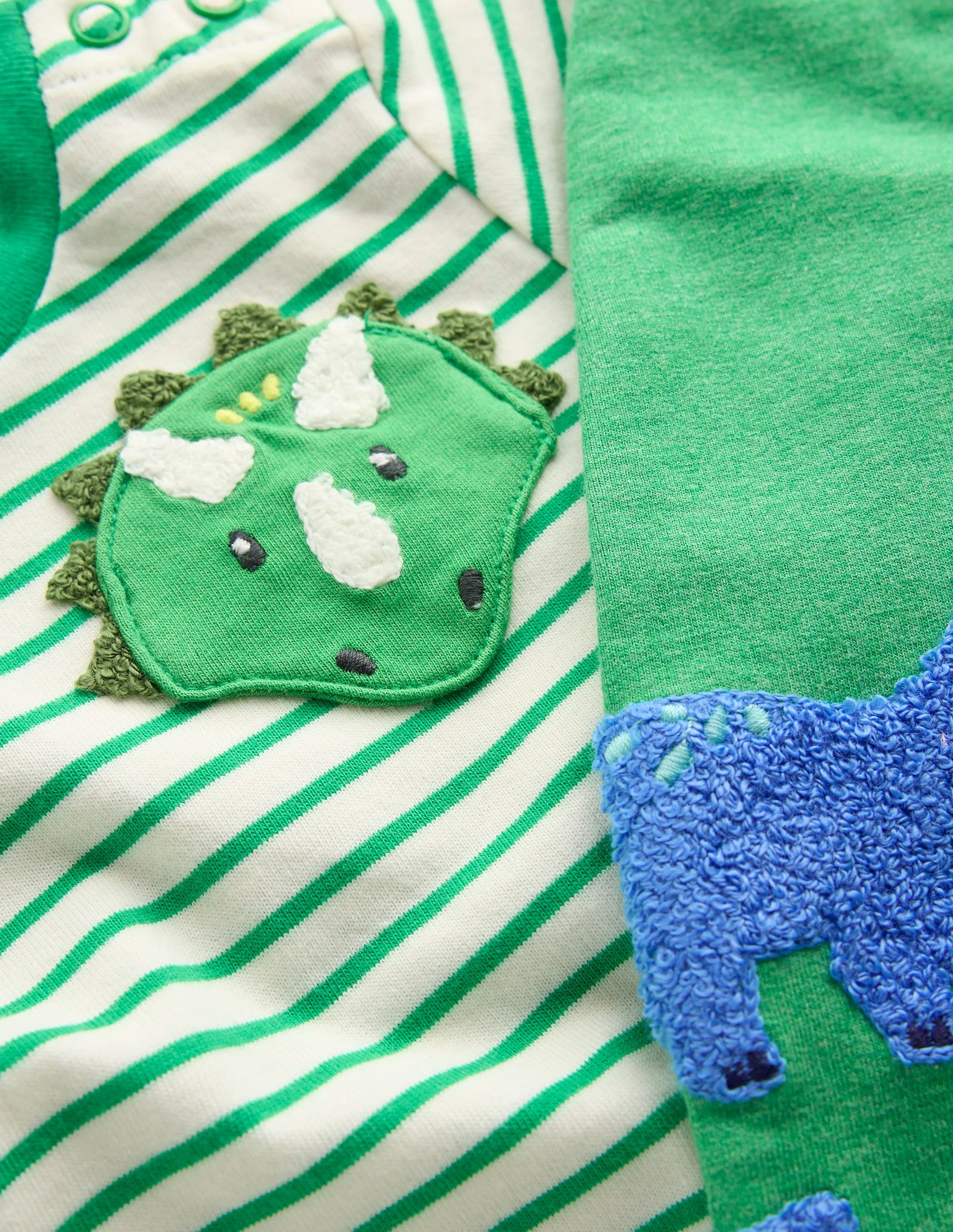 Bouclé Jersey Play Set-Soft Ivory and Sapling Green - Image 3
