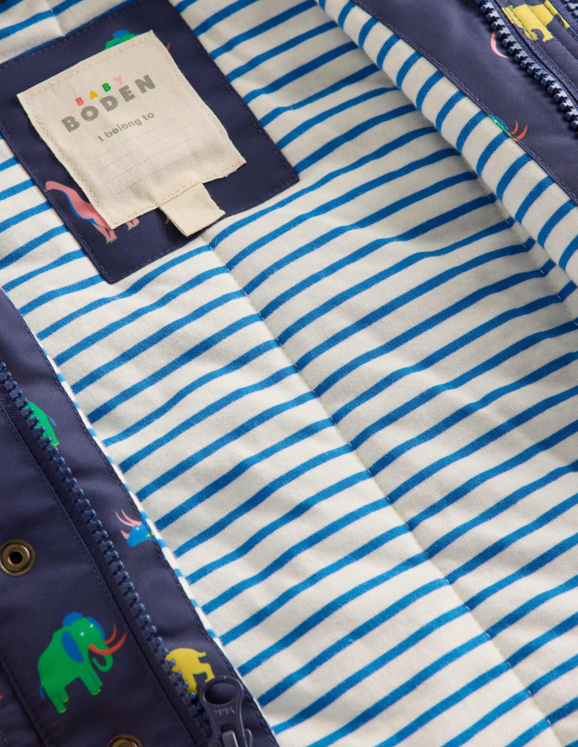 Boys 3-in-1 Coat-Navy Prehistoric Print - Image 4