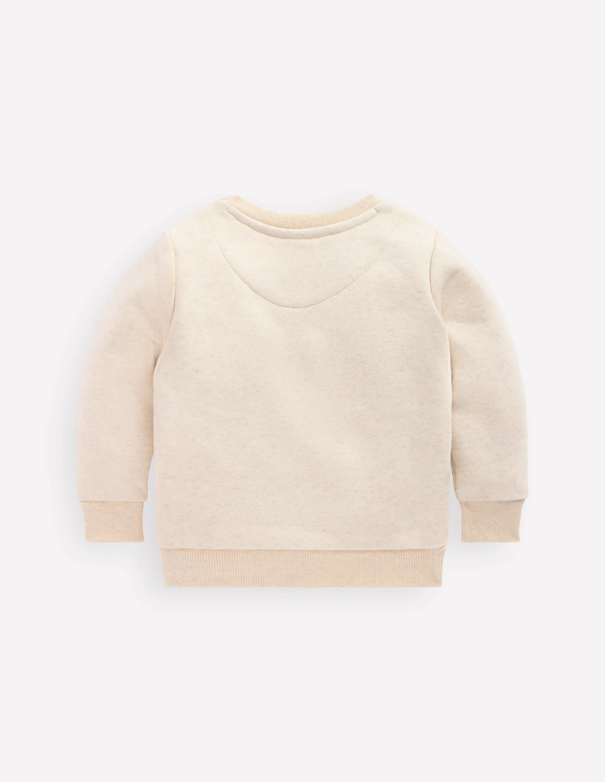 Boys Appliqué Sweatshirt-Oatmeal Marl Dinosaur - Image 2