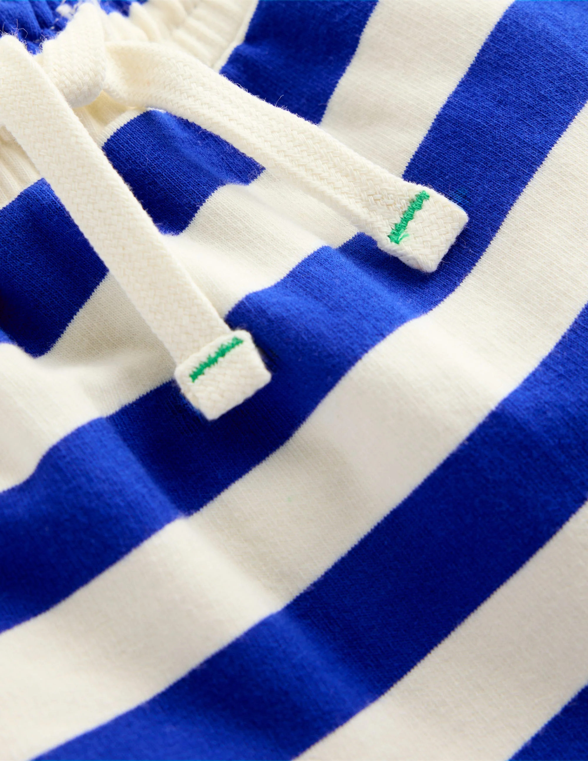 Boys Jersey Shorts-Bright Blue & Soft Ivory - Image 3