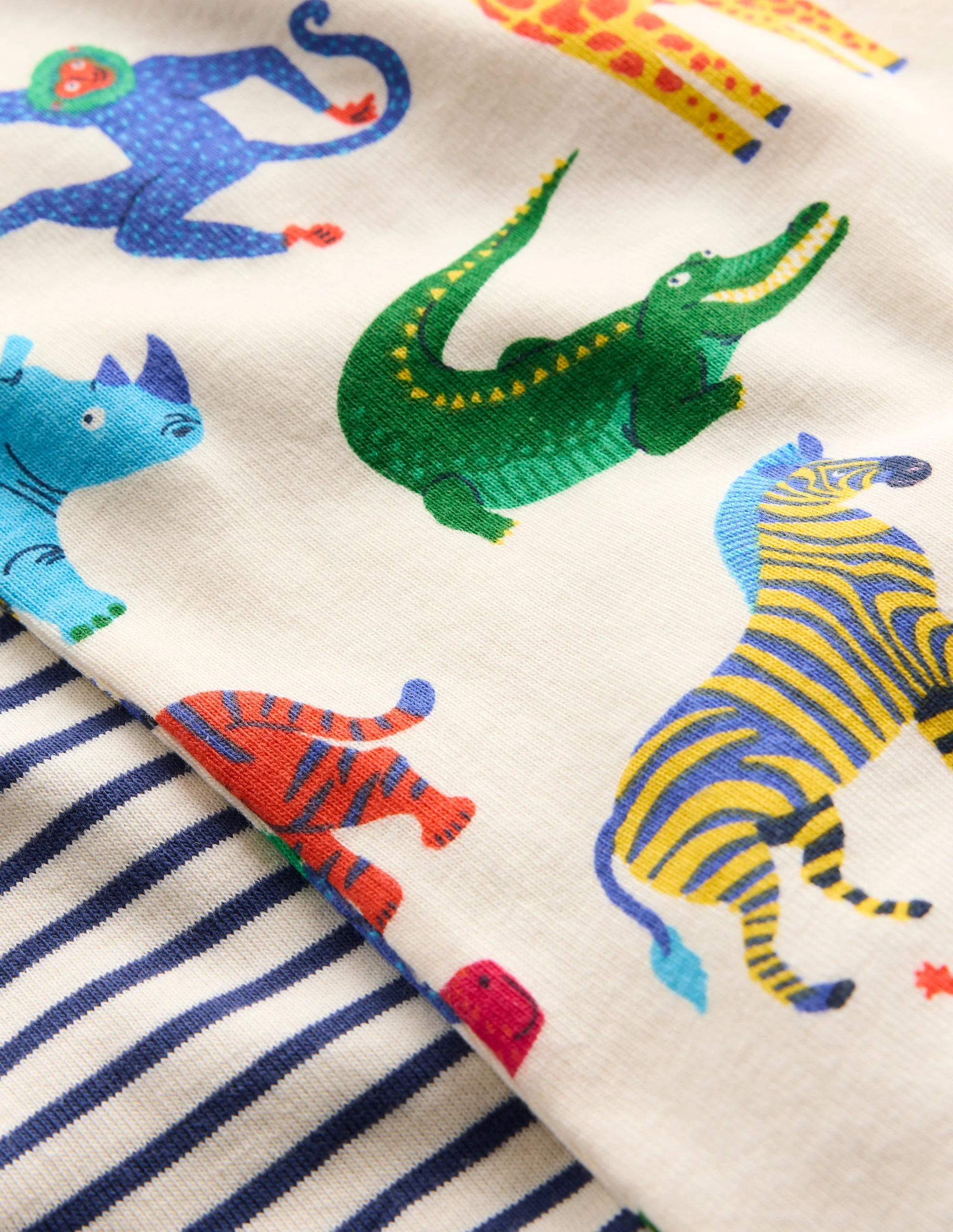 Boys Twin Pack Short Rompers-Multi Jungle Crowd - Image 3