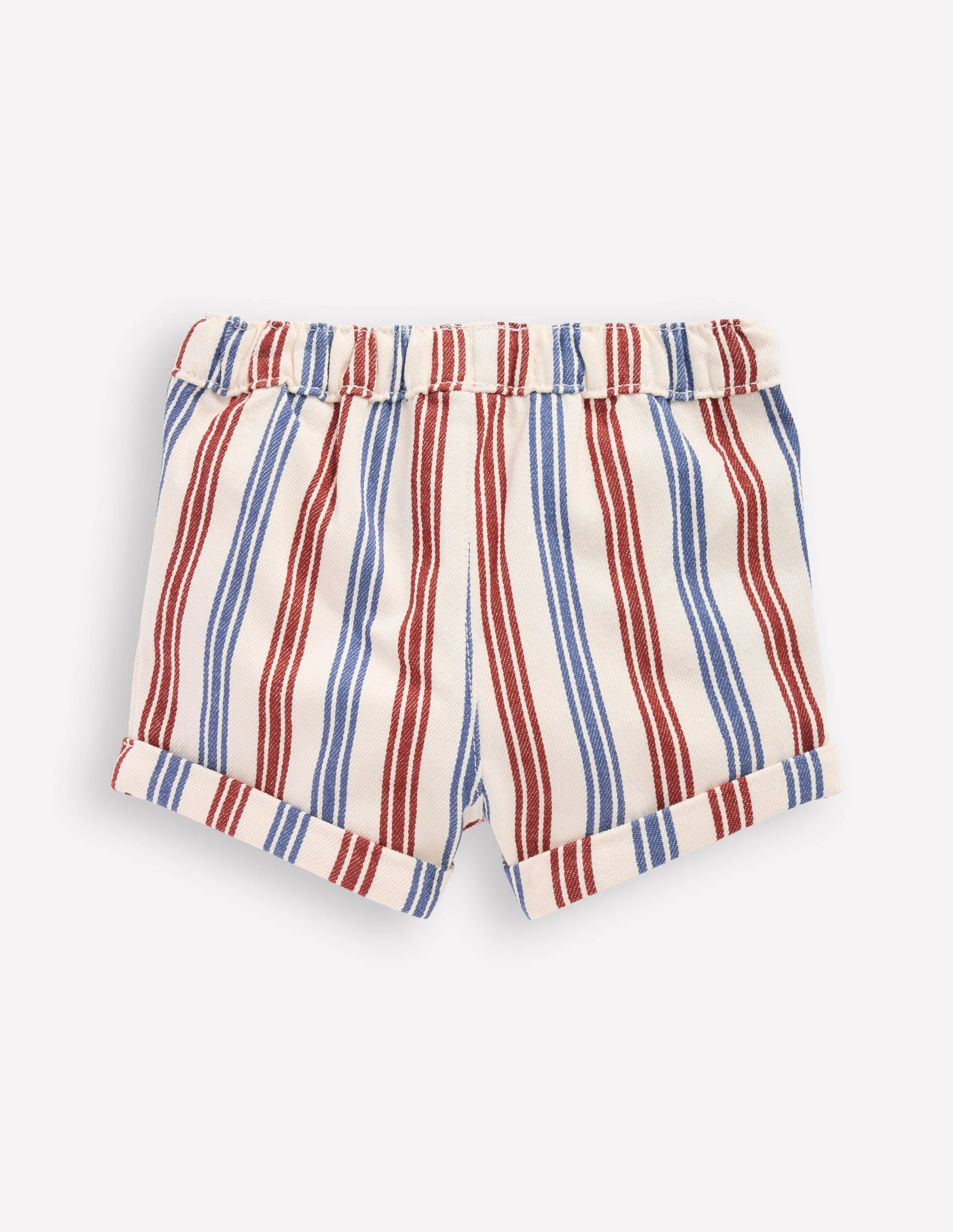 Boys Woven Shorts-Blue and Red Stripe - Image 2