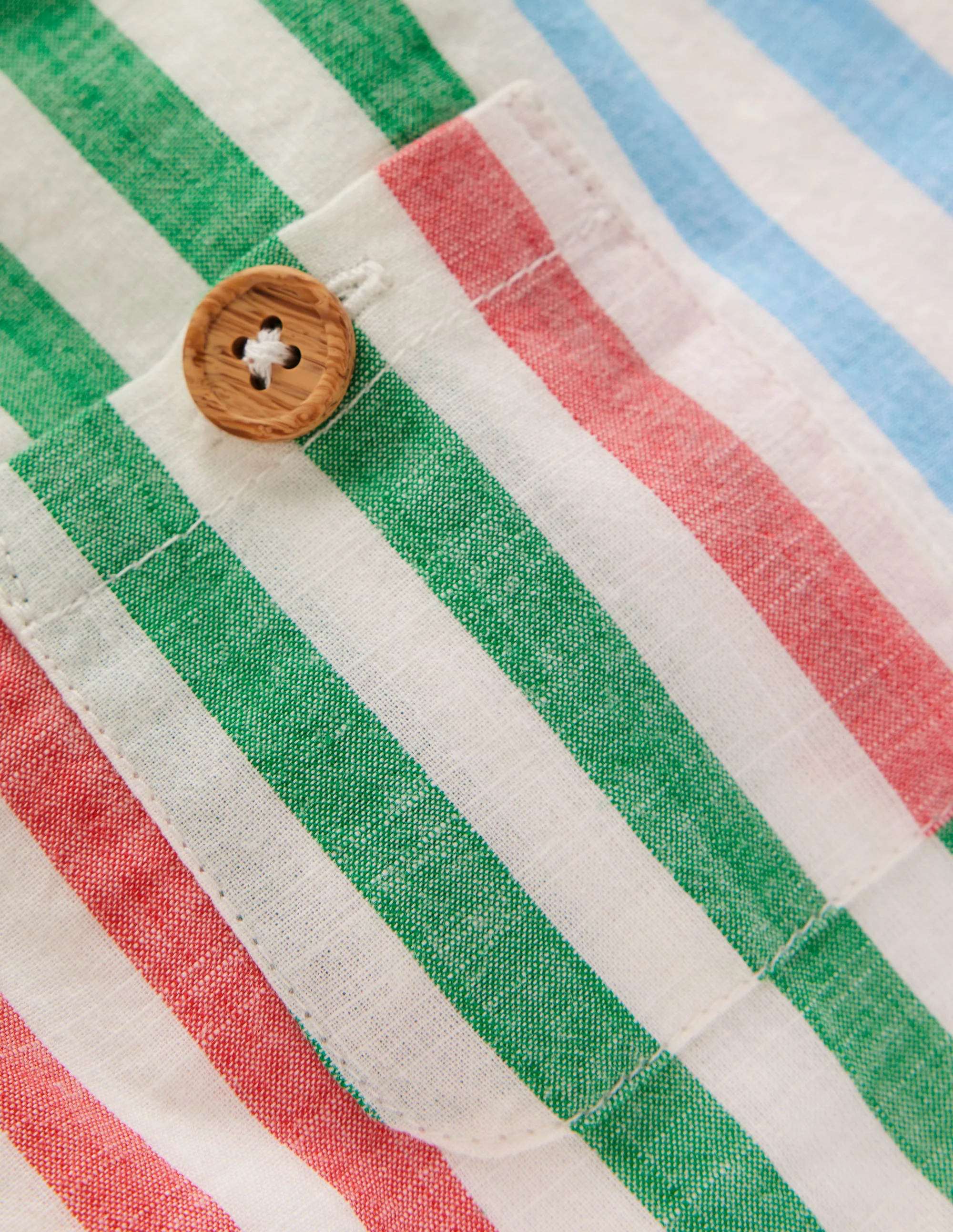 Button Dungaree Set-Multi Stripe - Image 3
