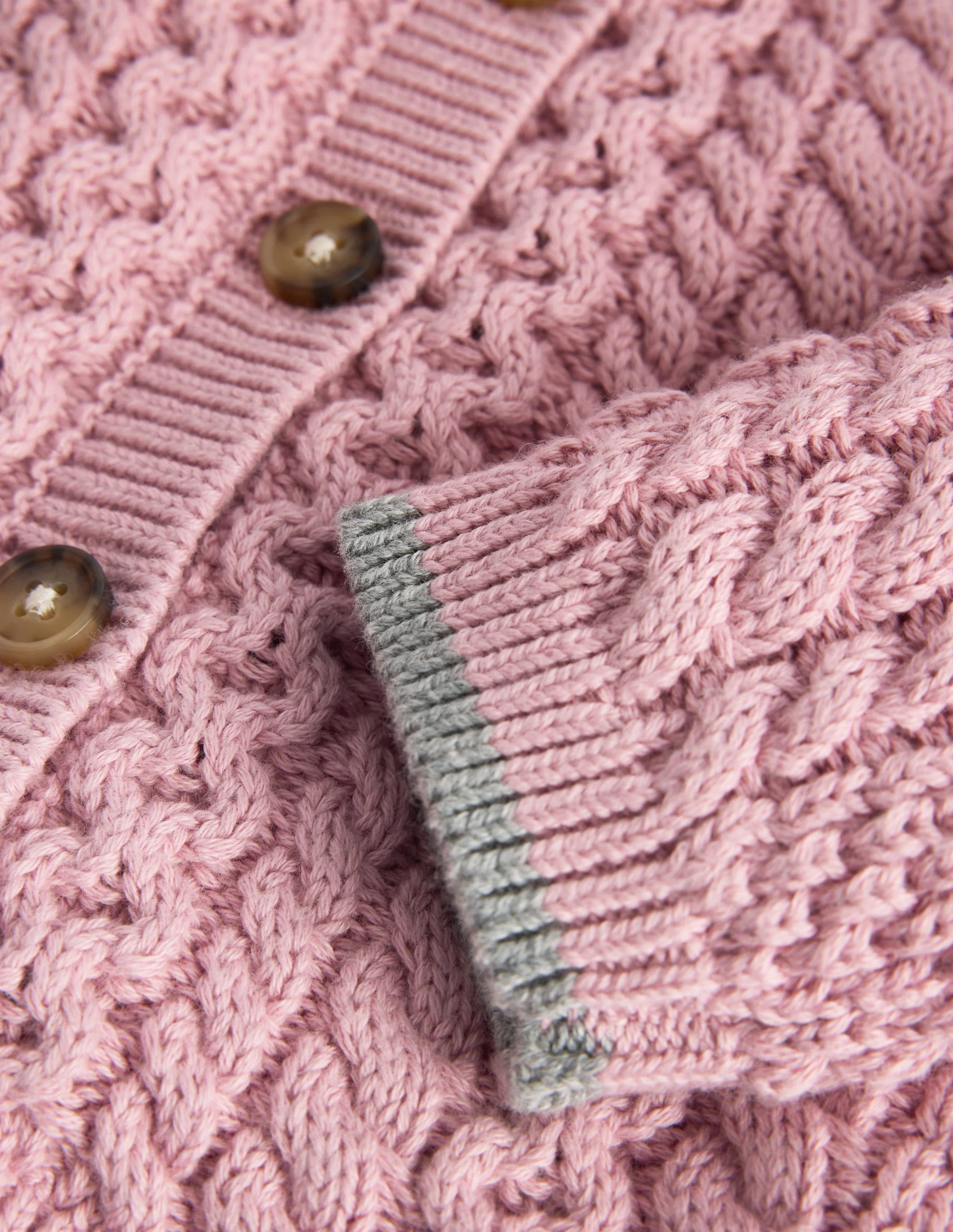 Cable Knitted Play Set-Vintage Pink - Image 3