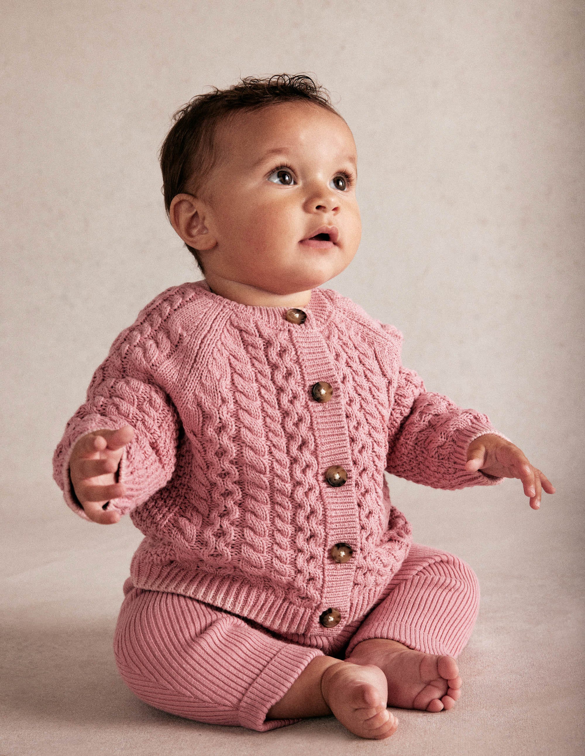 Cable Knitted Play Set-Vintage Pink - Image 4