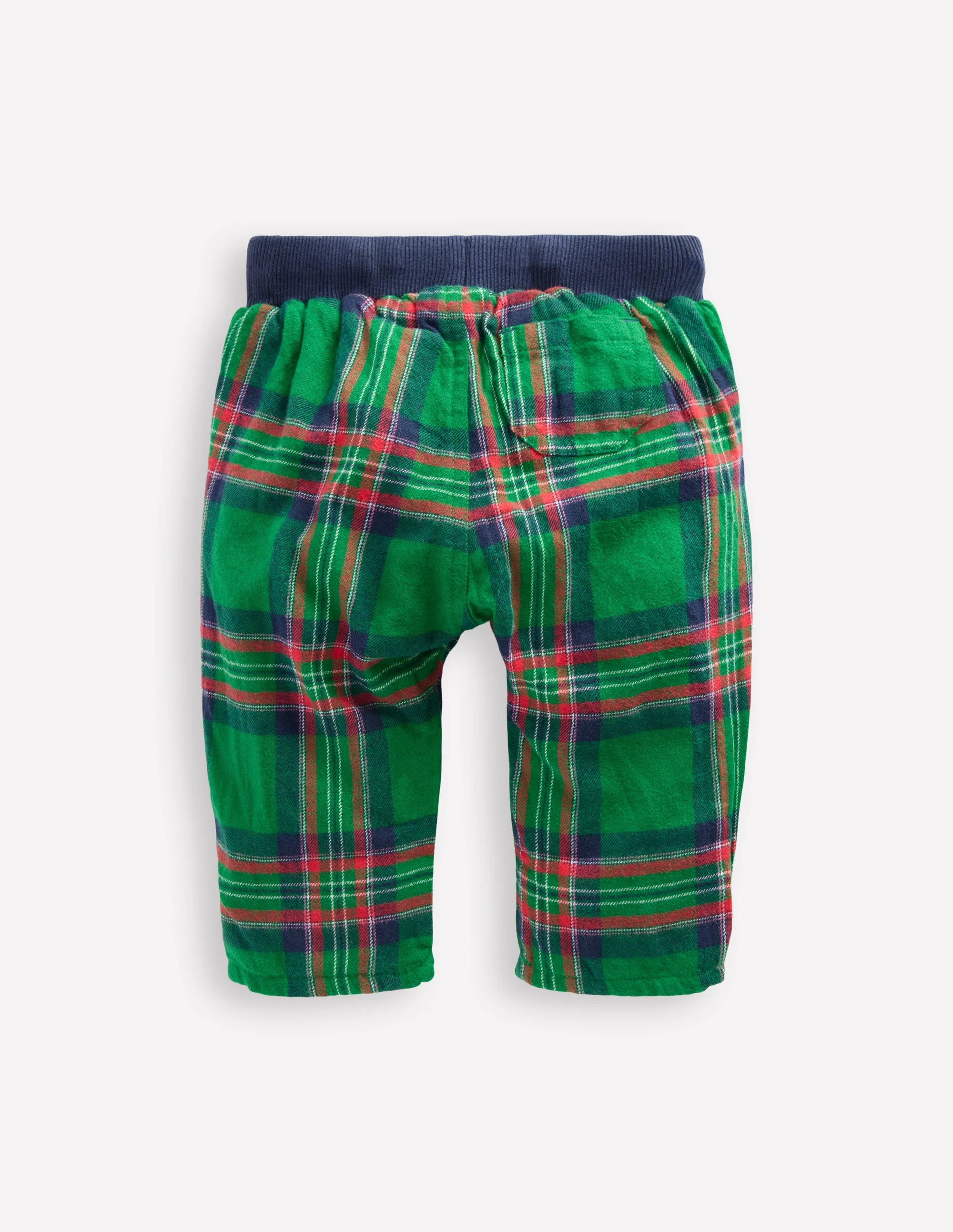 Cosy Lined Trousers-Green Check - Image 2