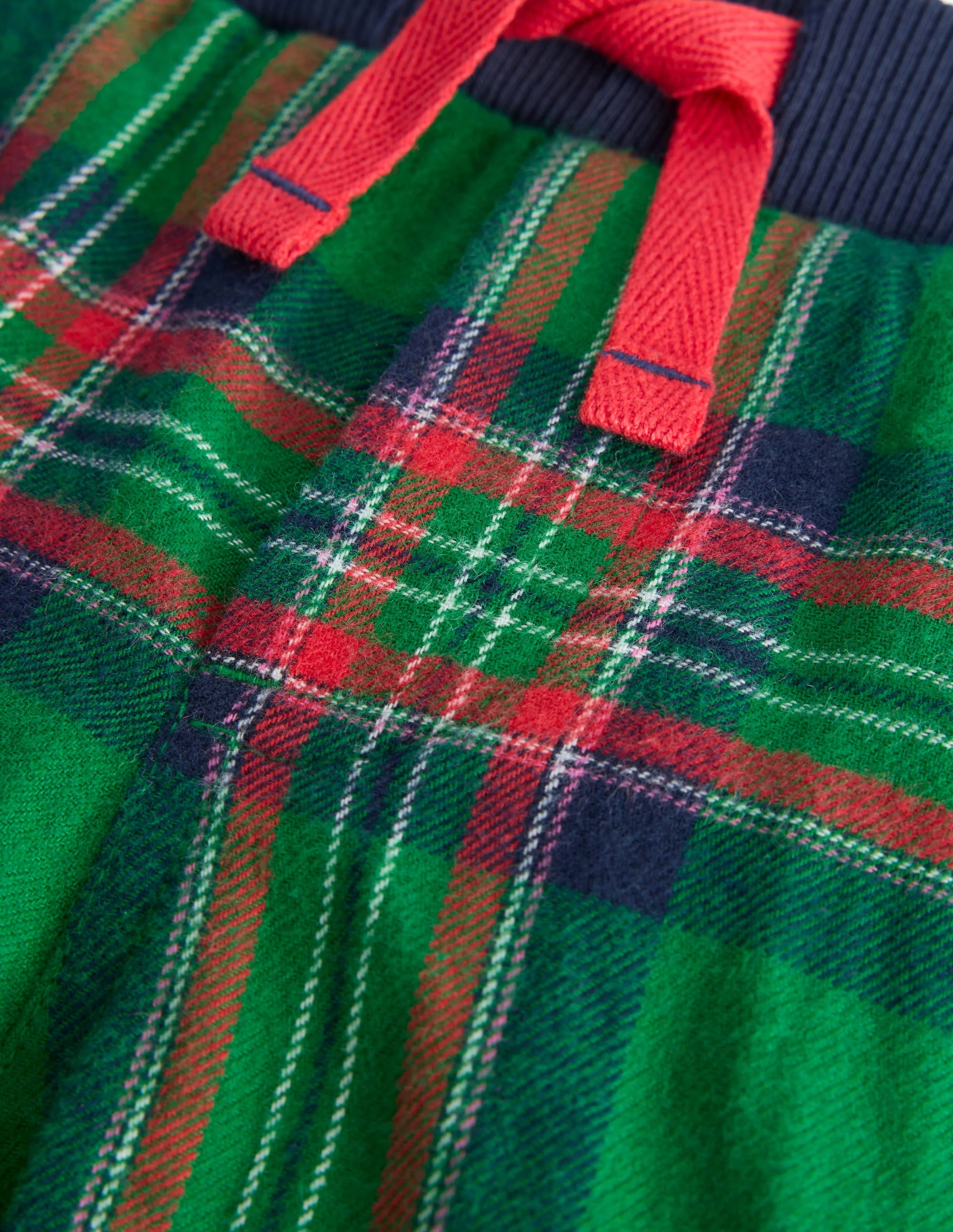 Cosy Lined Trousers-Green Check - Image 3