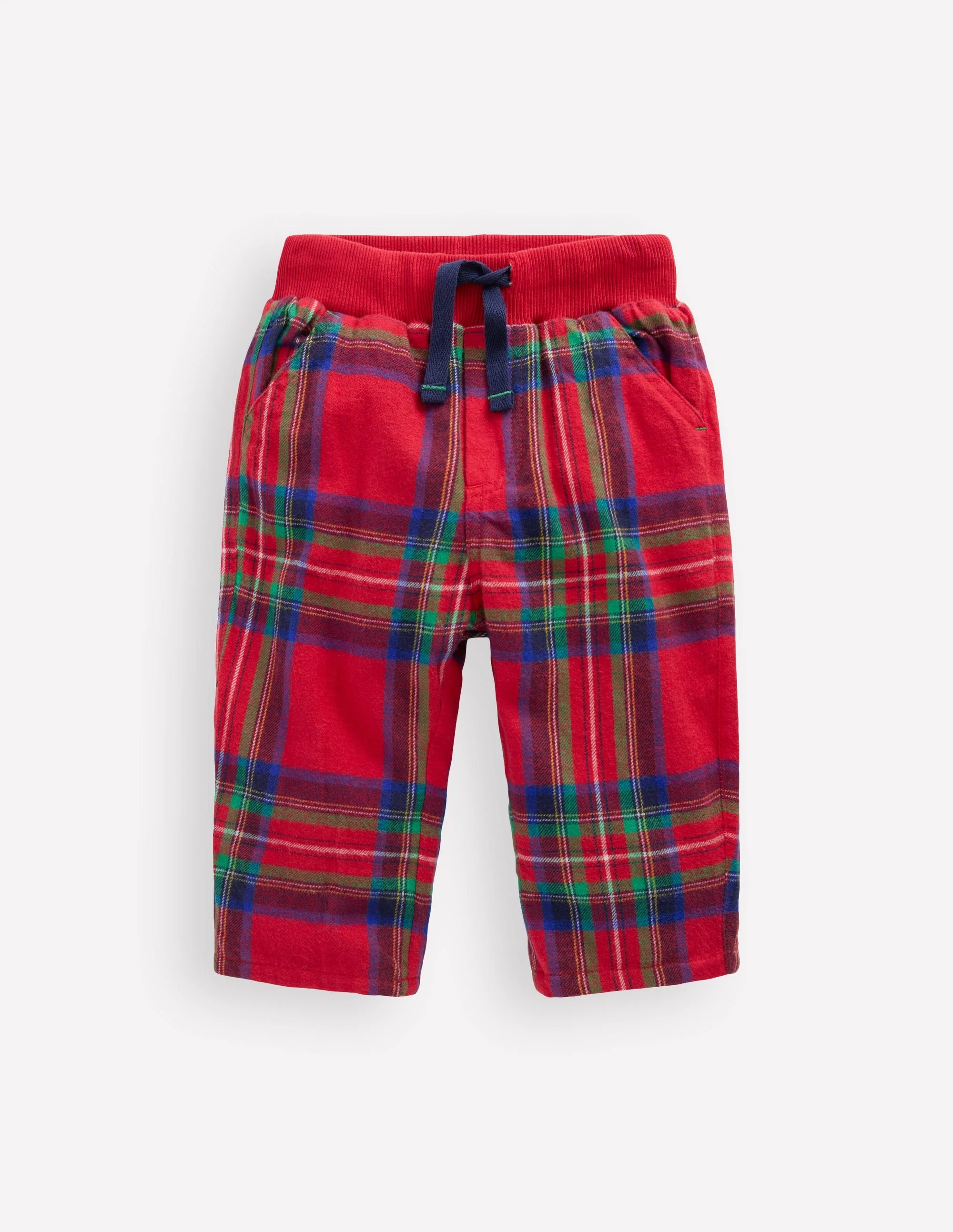 Cosy Lined Trousers-Red Check