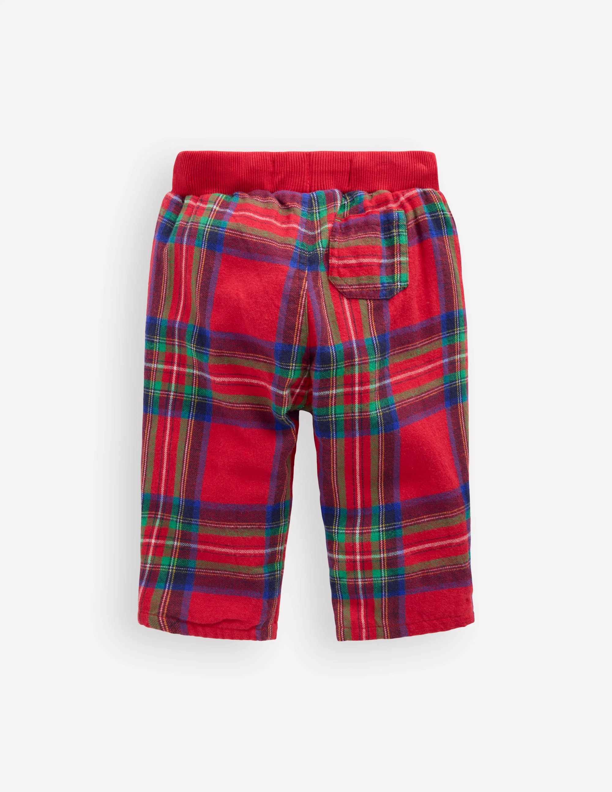 Cosy Lined Trousers-Red Check - Image 2