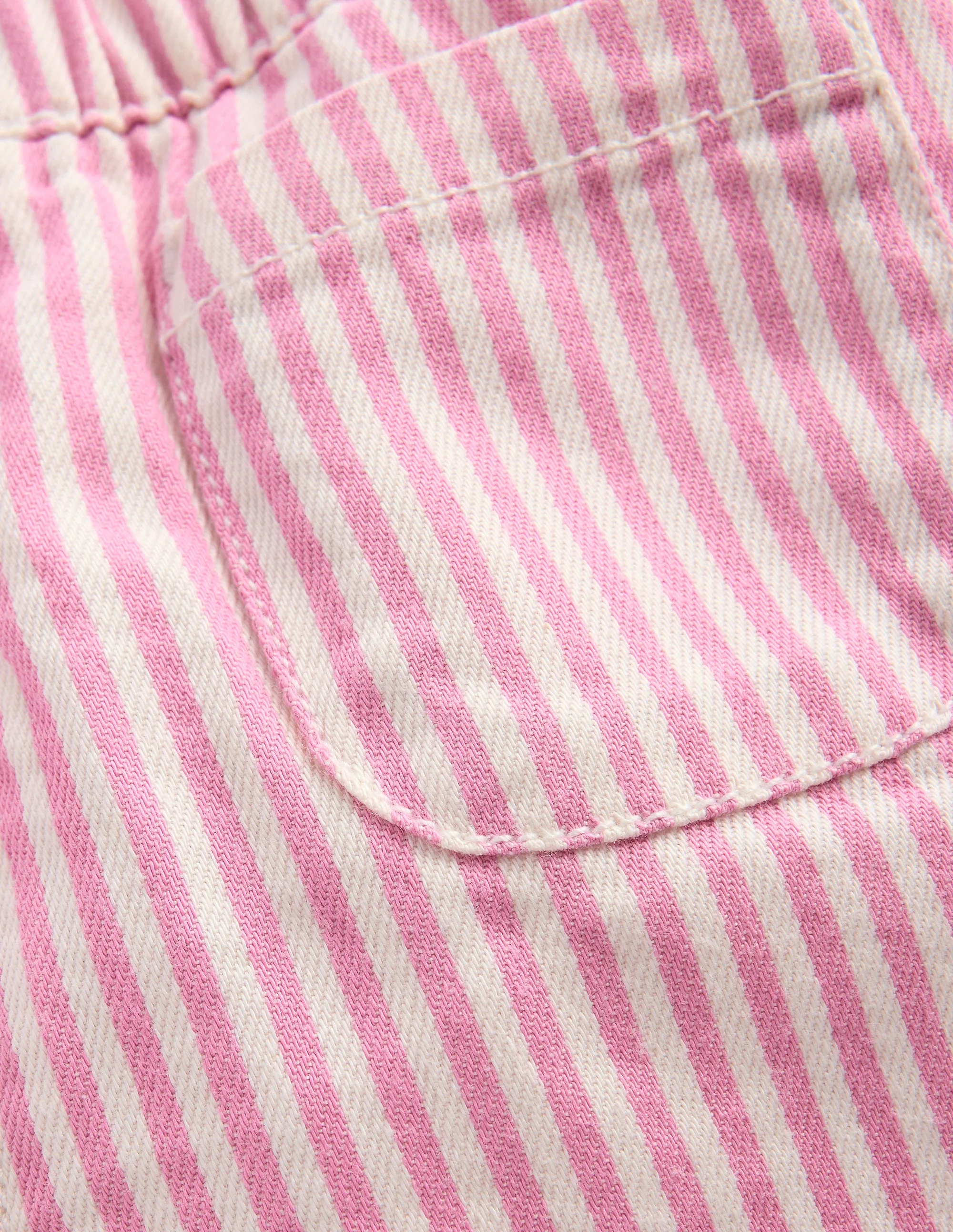Cotton Pull-on Trousers-Pink Stripe - Image 3