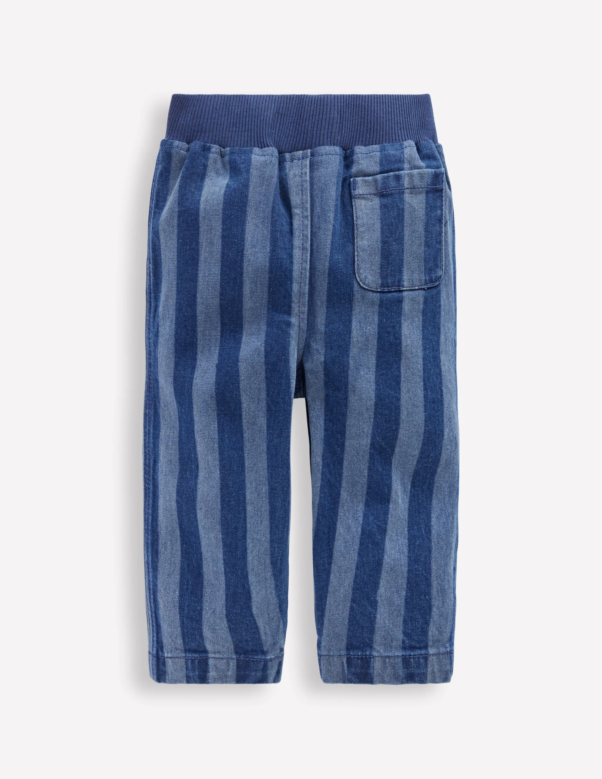 Denim Pull-on Trousers-Denim Stripe - Image 2