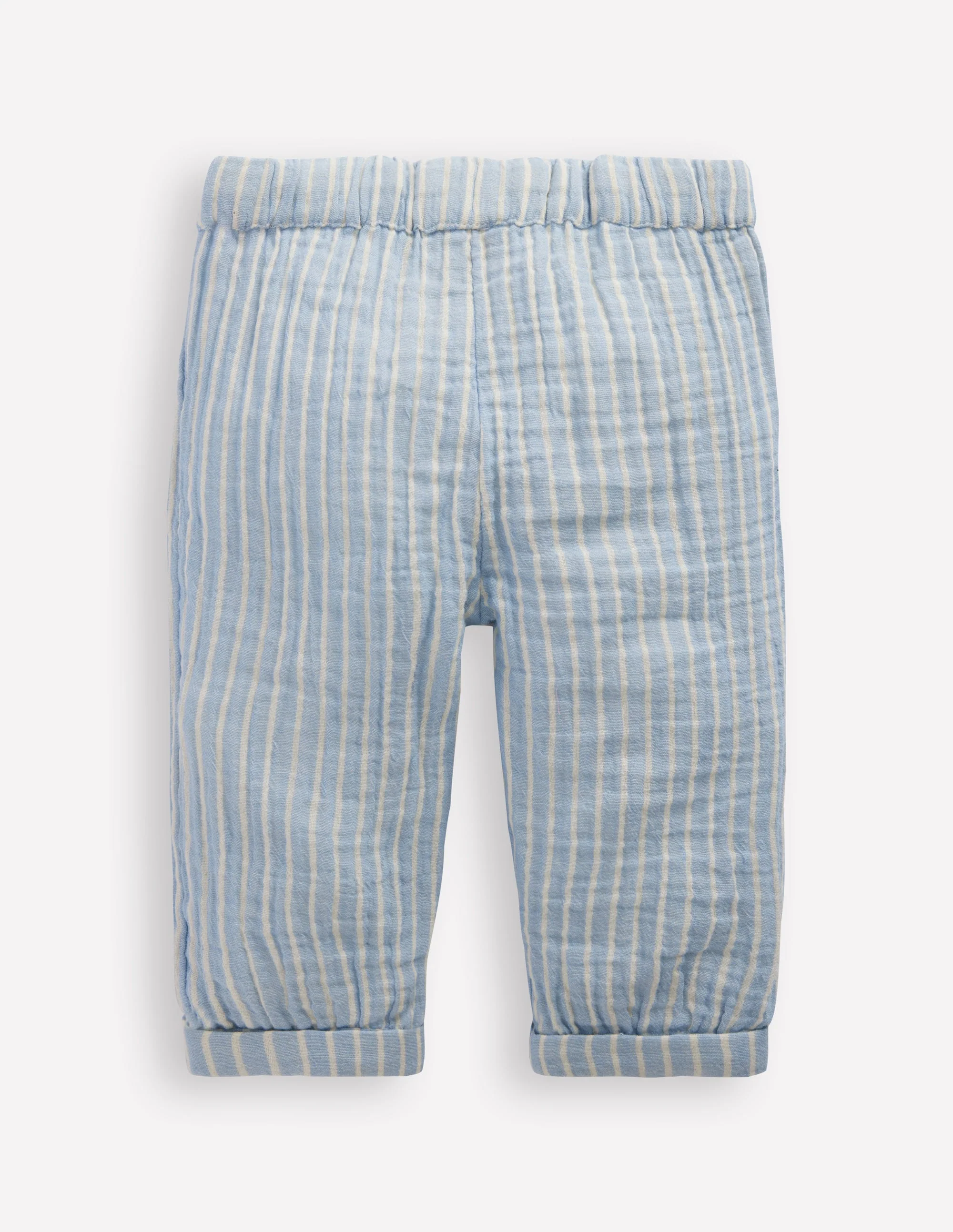 Double Cloth Trousers-Light Blue Stripe - Image 2