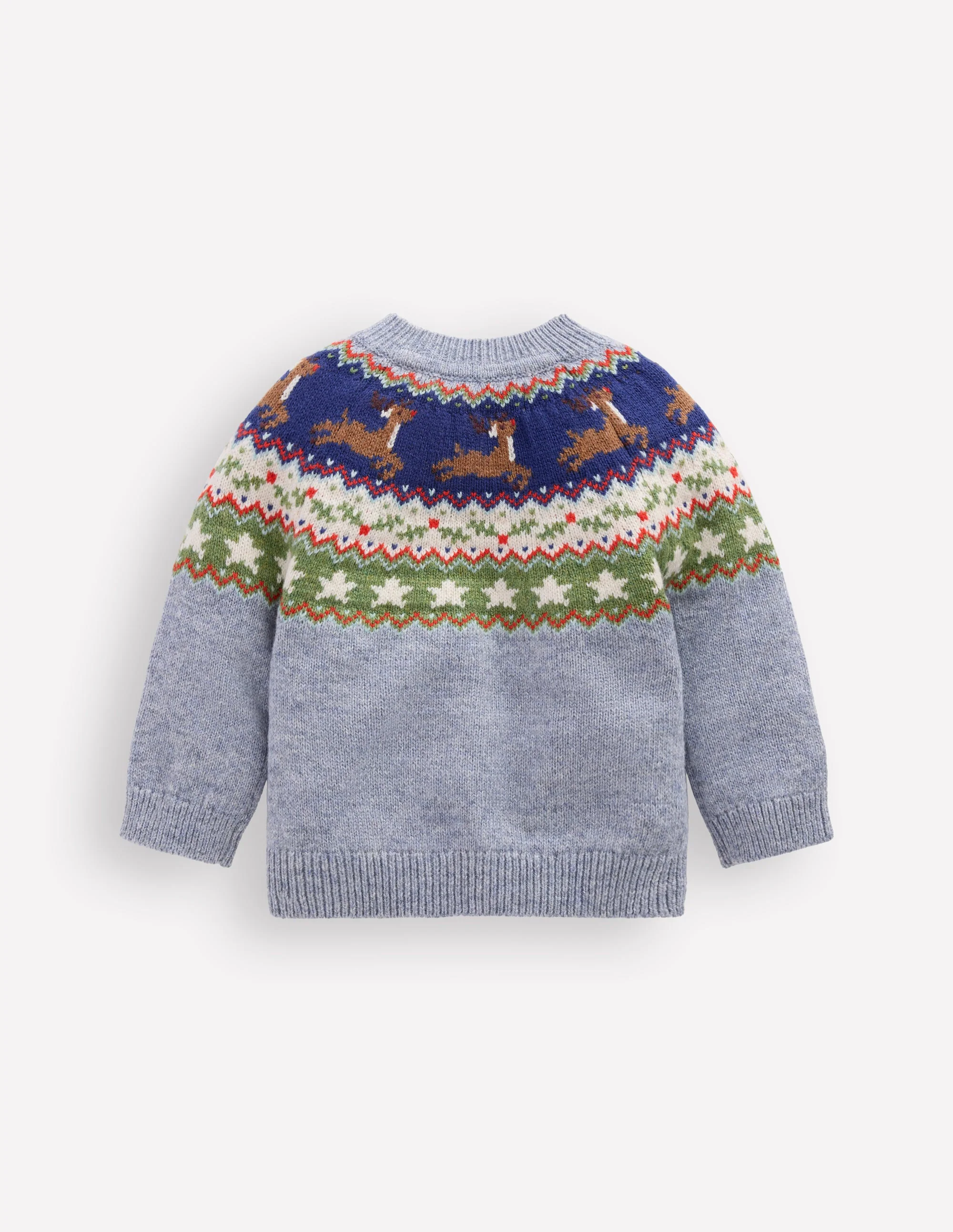 Fair isle Jumper-Blue Festive Reindeer - Image 2