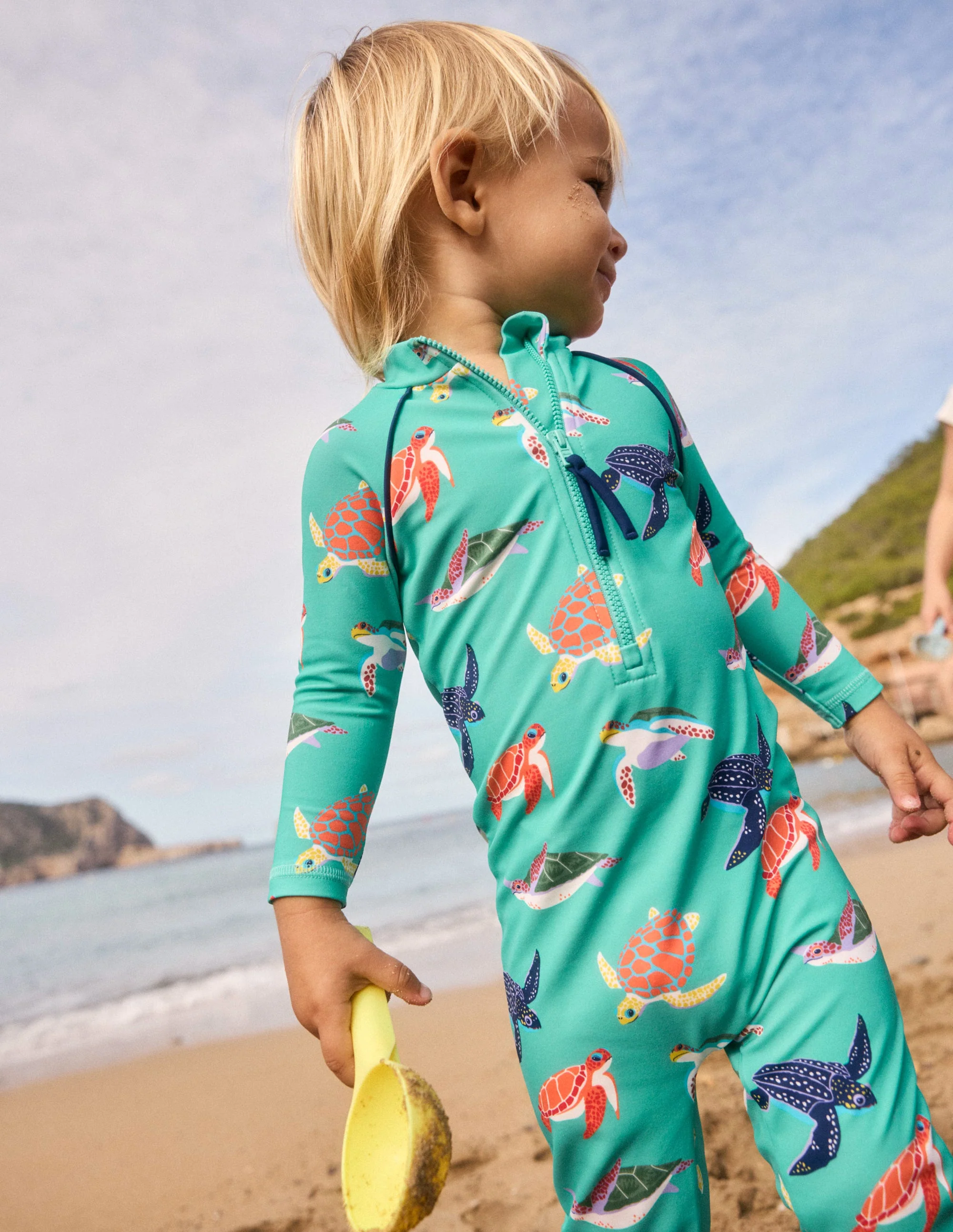Fun Sun Safe Surfsuit-Aquamarine Blue Turtles - Image 4