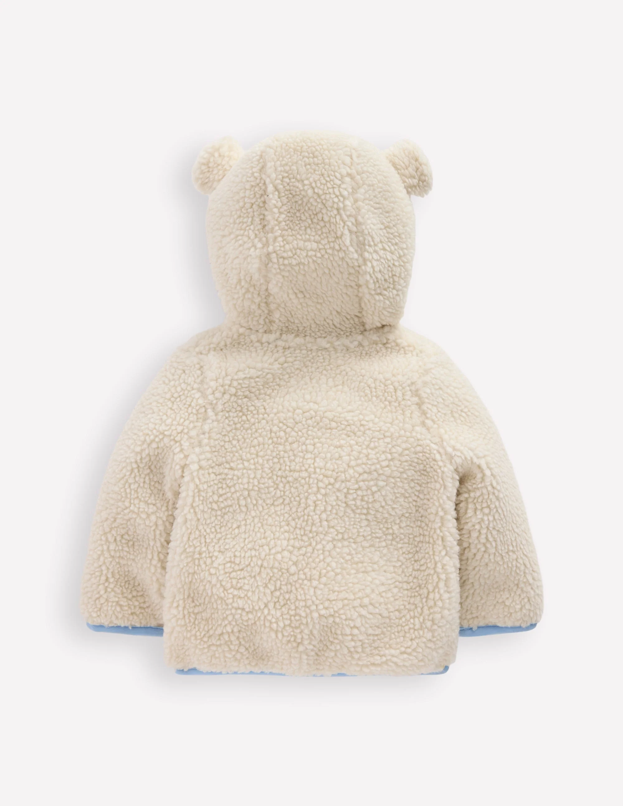 Girls Novelty Cosy Borg Jacket-Oatmeal Bears - Image 2