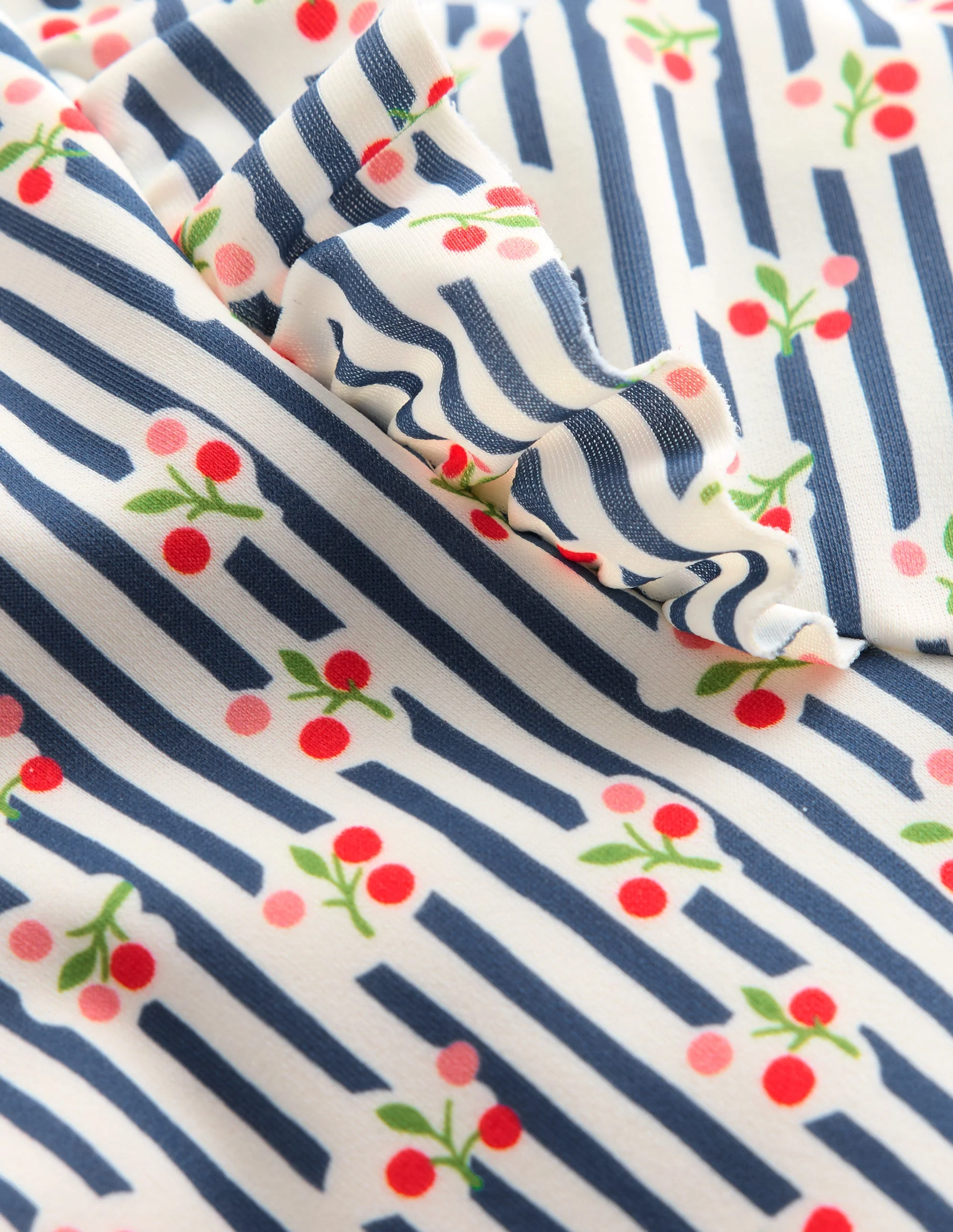 Girls Sun Safe Surfsuit-Stripe Cherries - Image 3