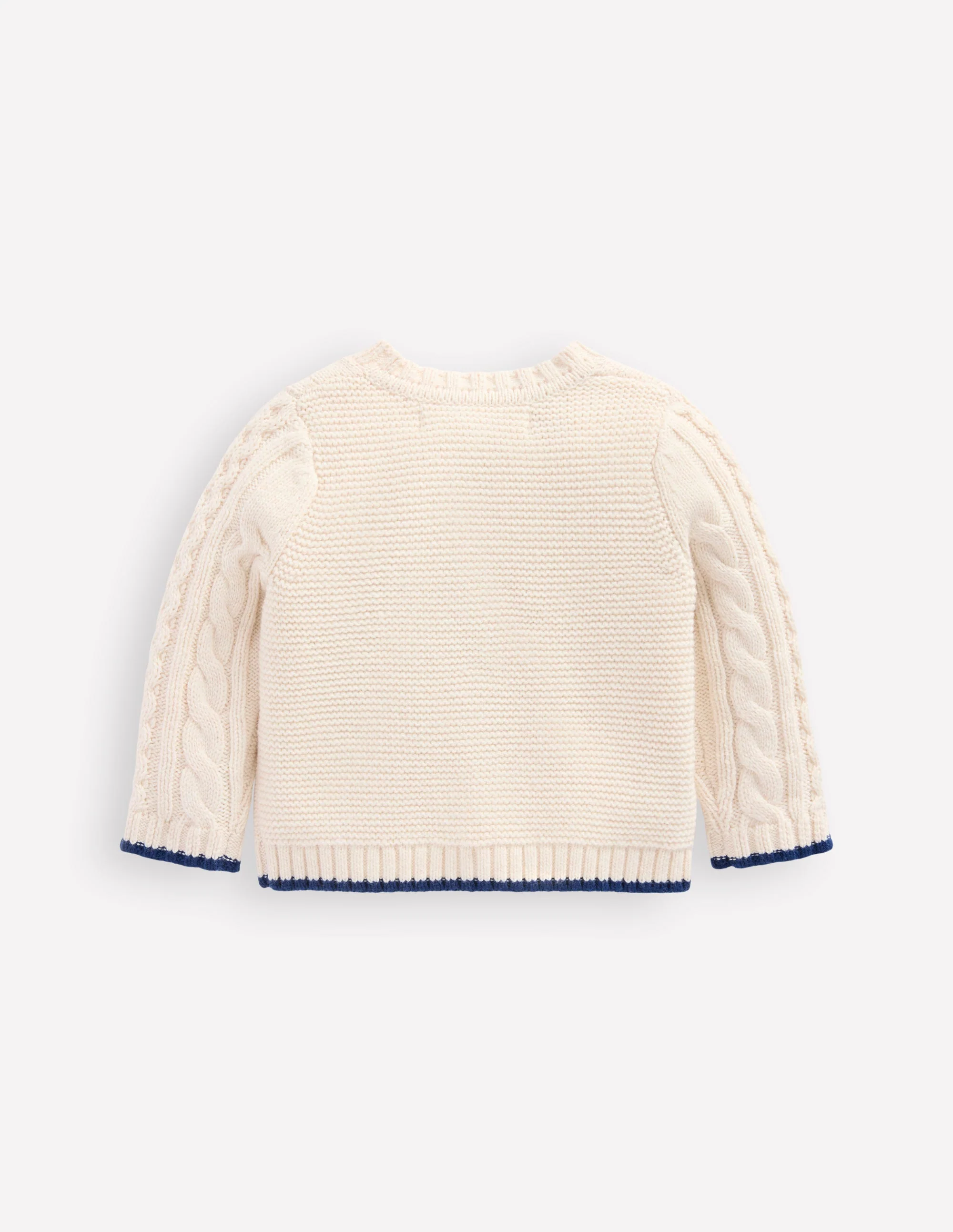 Heritage Cable Cardigan-Ecru Marl - Image 2