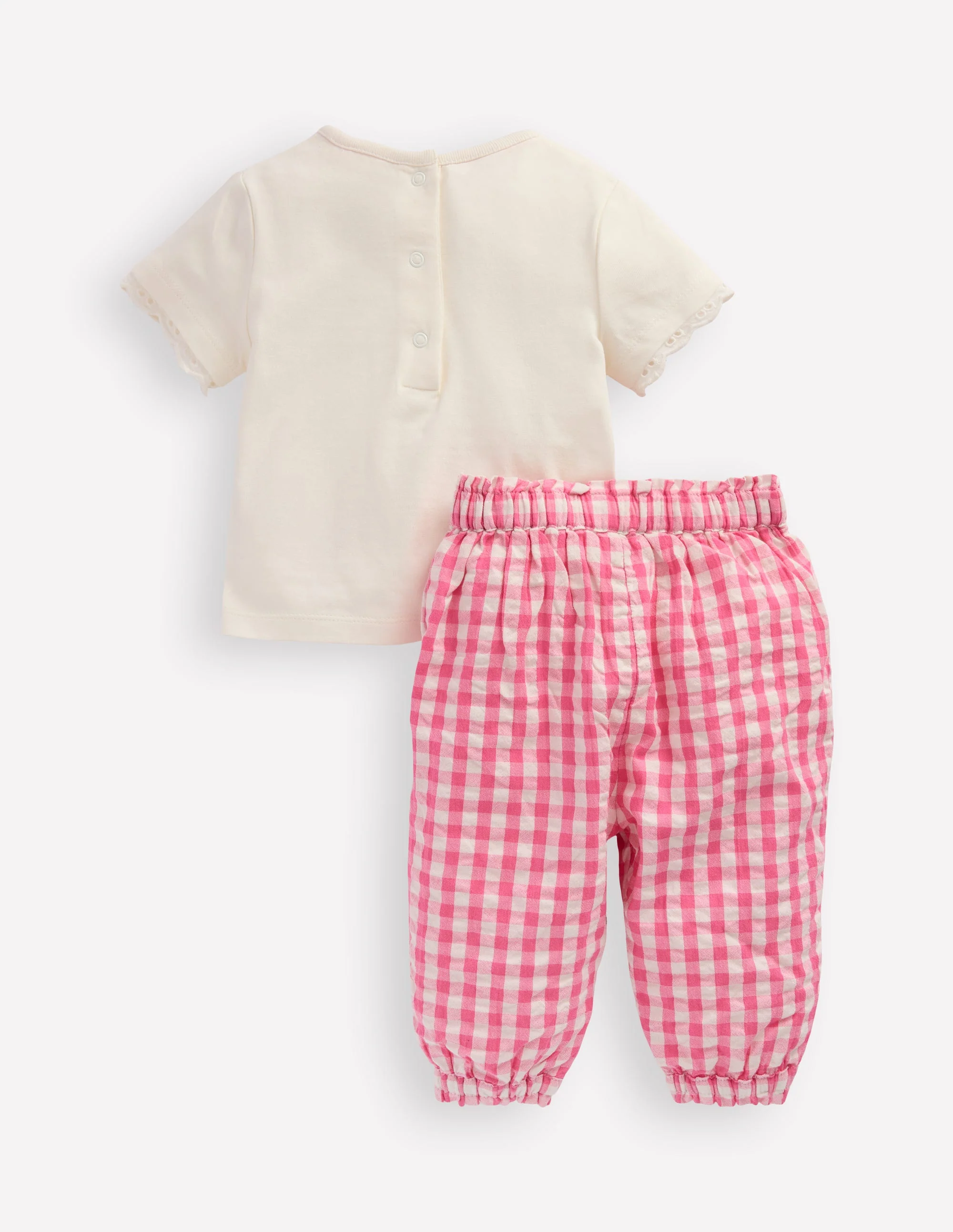 Jersey and Woven Play Set-Strawberry Gingham - Image 2