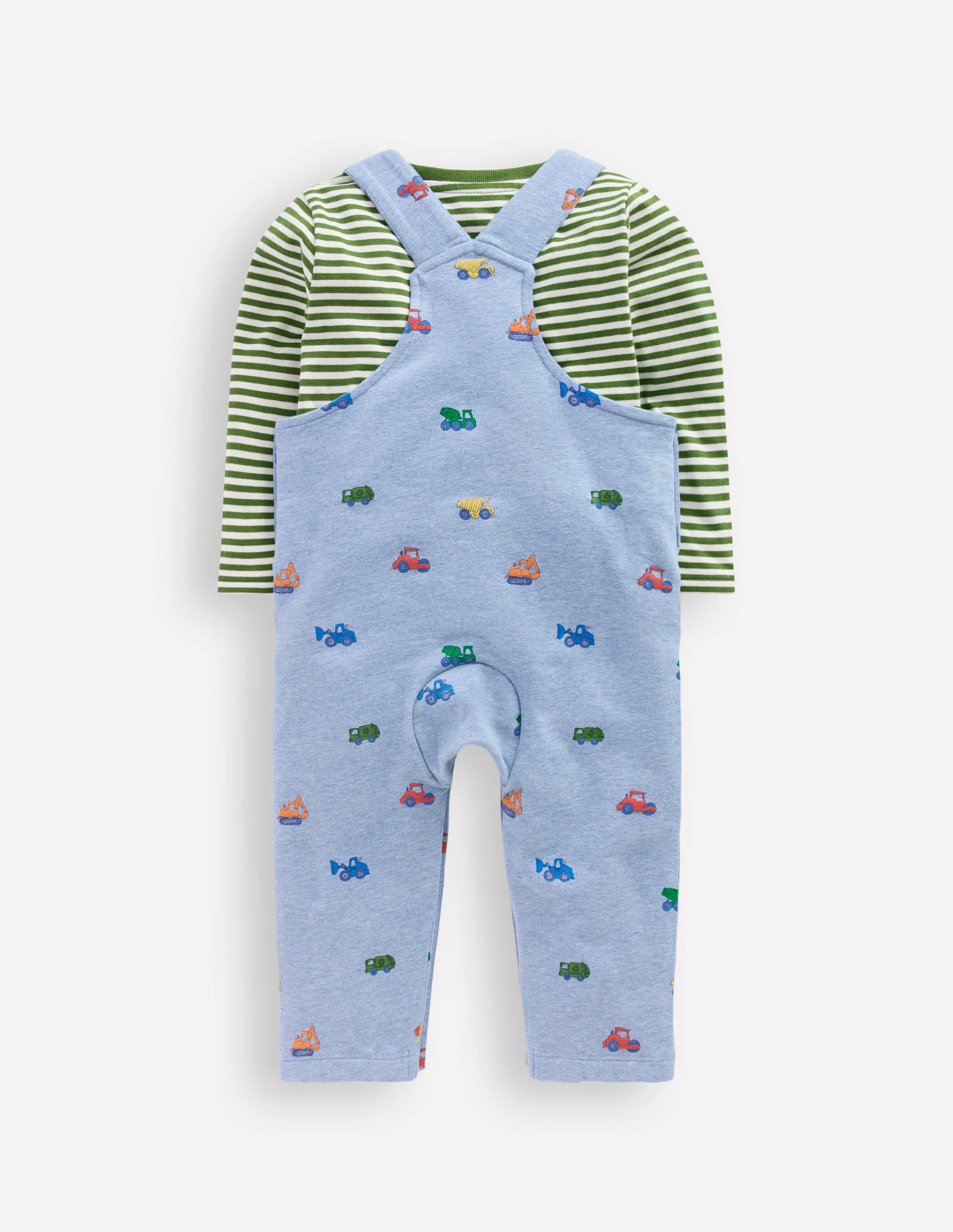 Jersey Dungaree Set-Blue Construction - Image 2