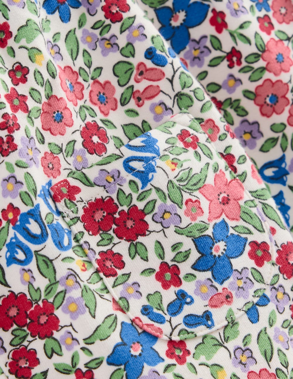 Jersey Dungaree Set-Rose Pink Flowerbed - Image 3
