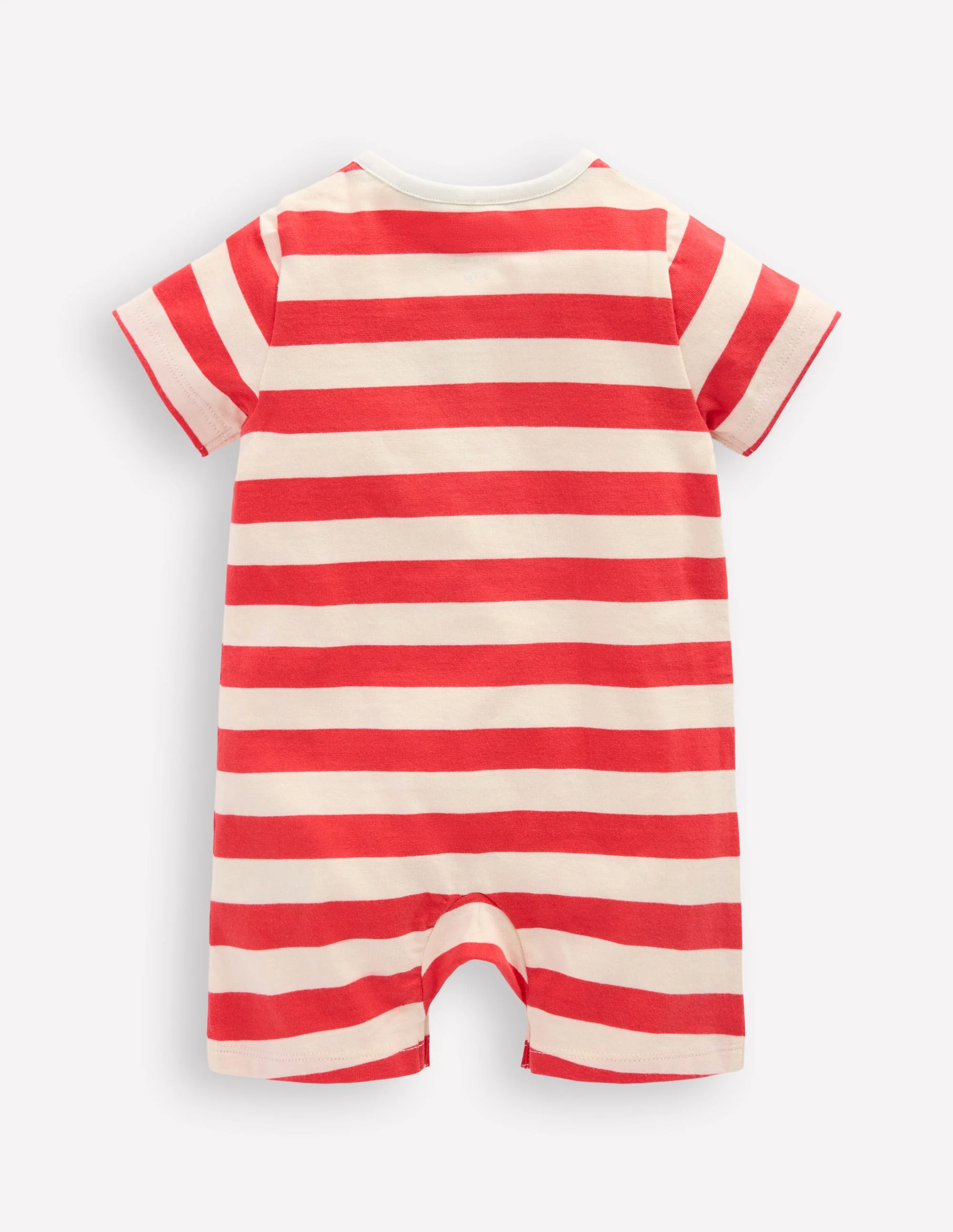 Jersey Romper-Jam Red and Ivory Stripe - Image 2