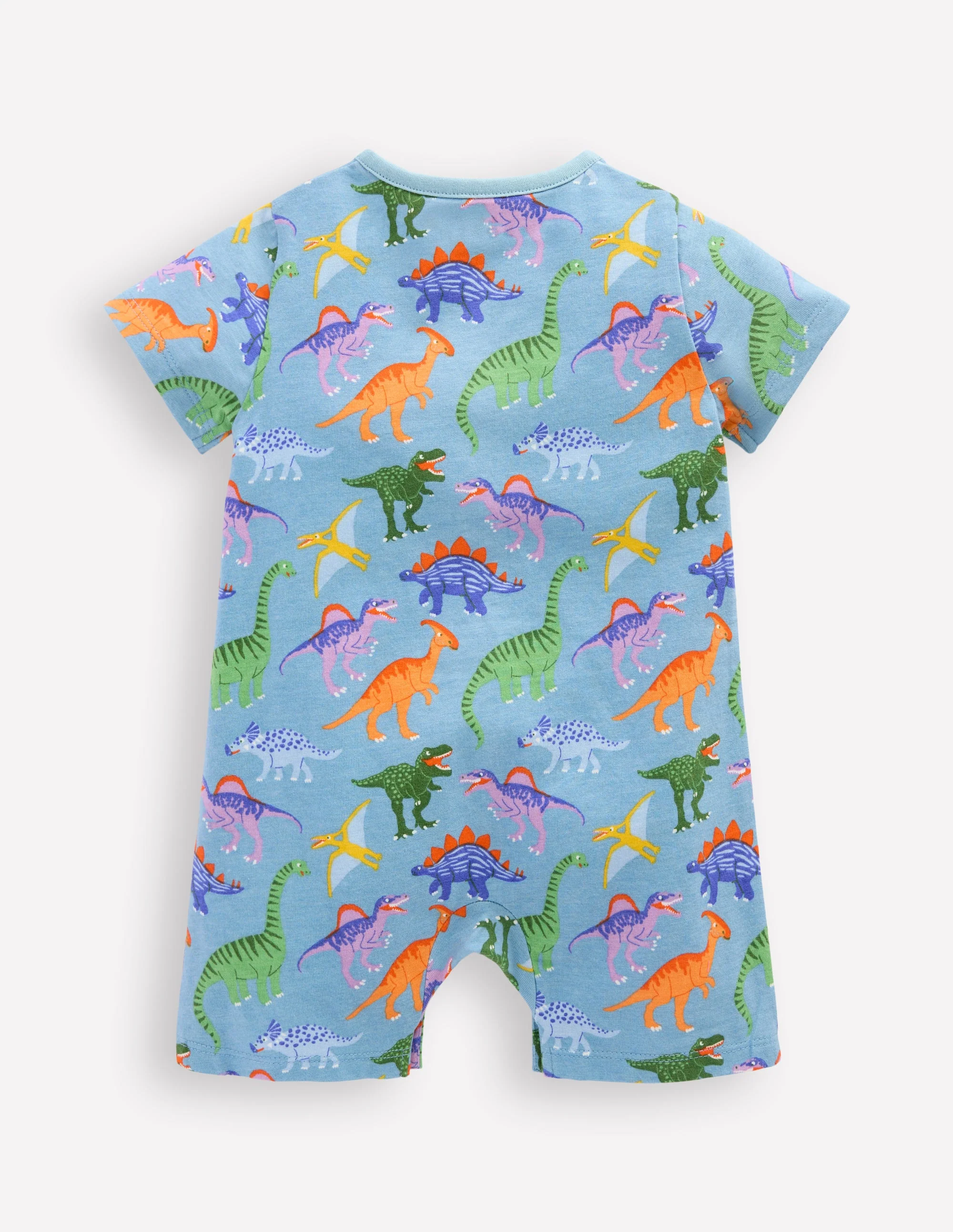 Jersey Romper-Vintage Blue Dinosaurs - Image 2