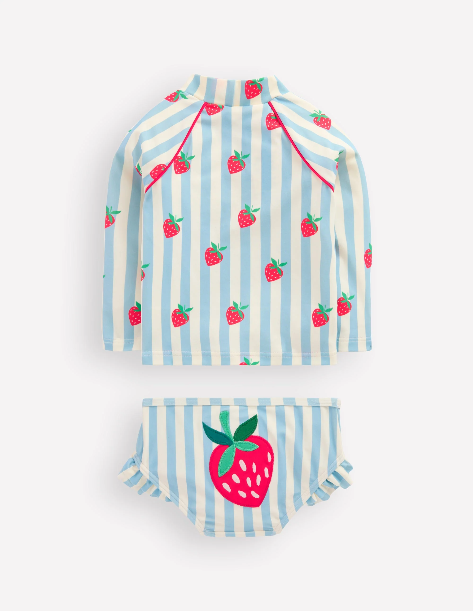 Logo Rash Vest Set-Blue Strawberry Patch - Image 2