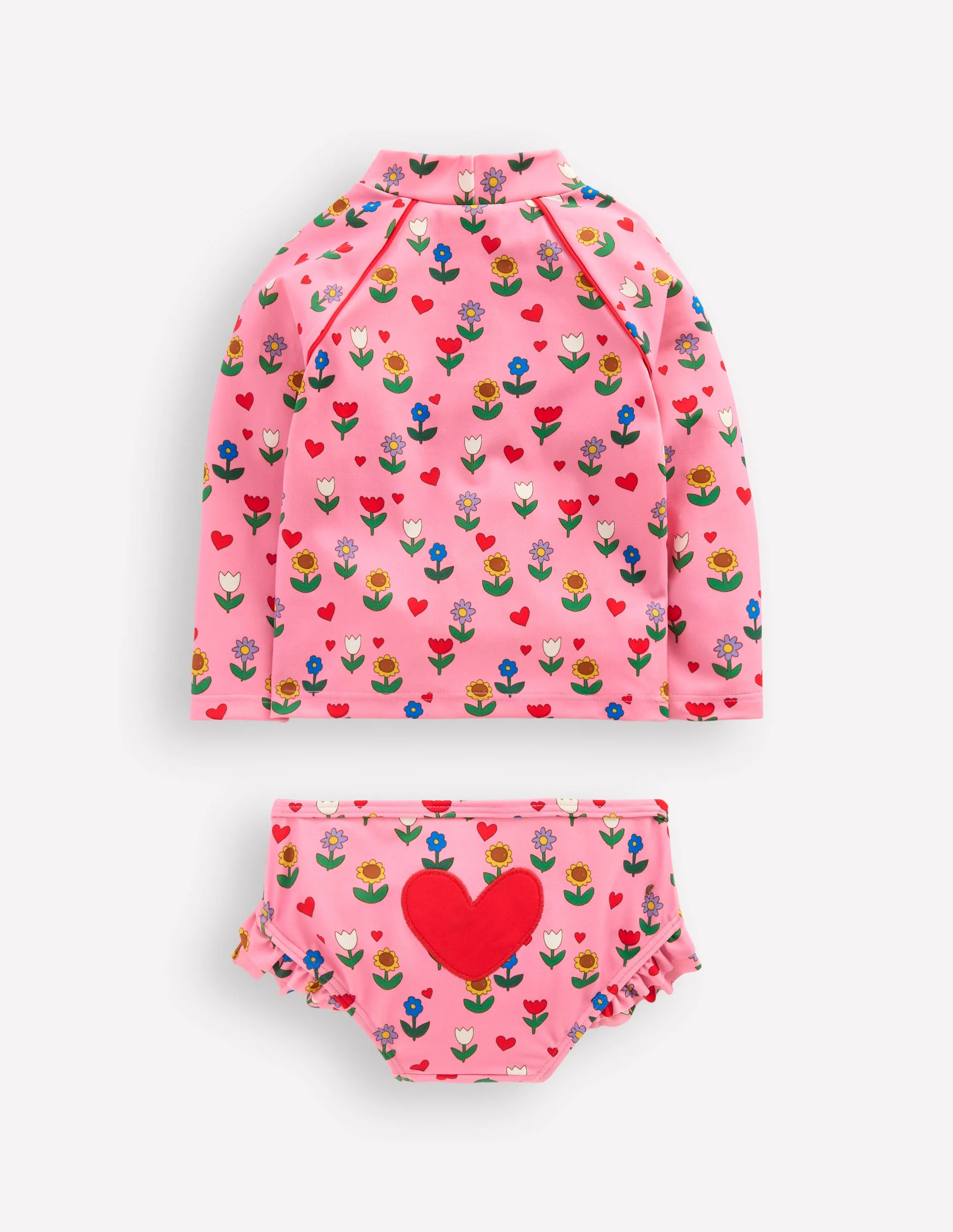 Logo Rash Vest Set-Pink Flower Garden - Image 2