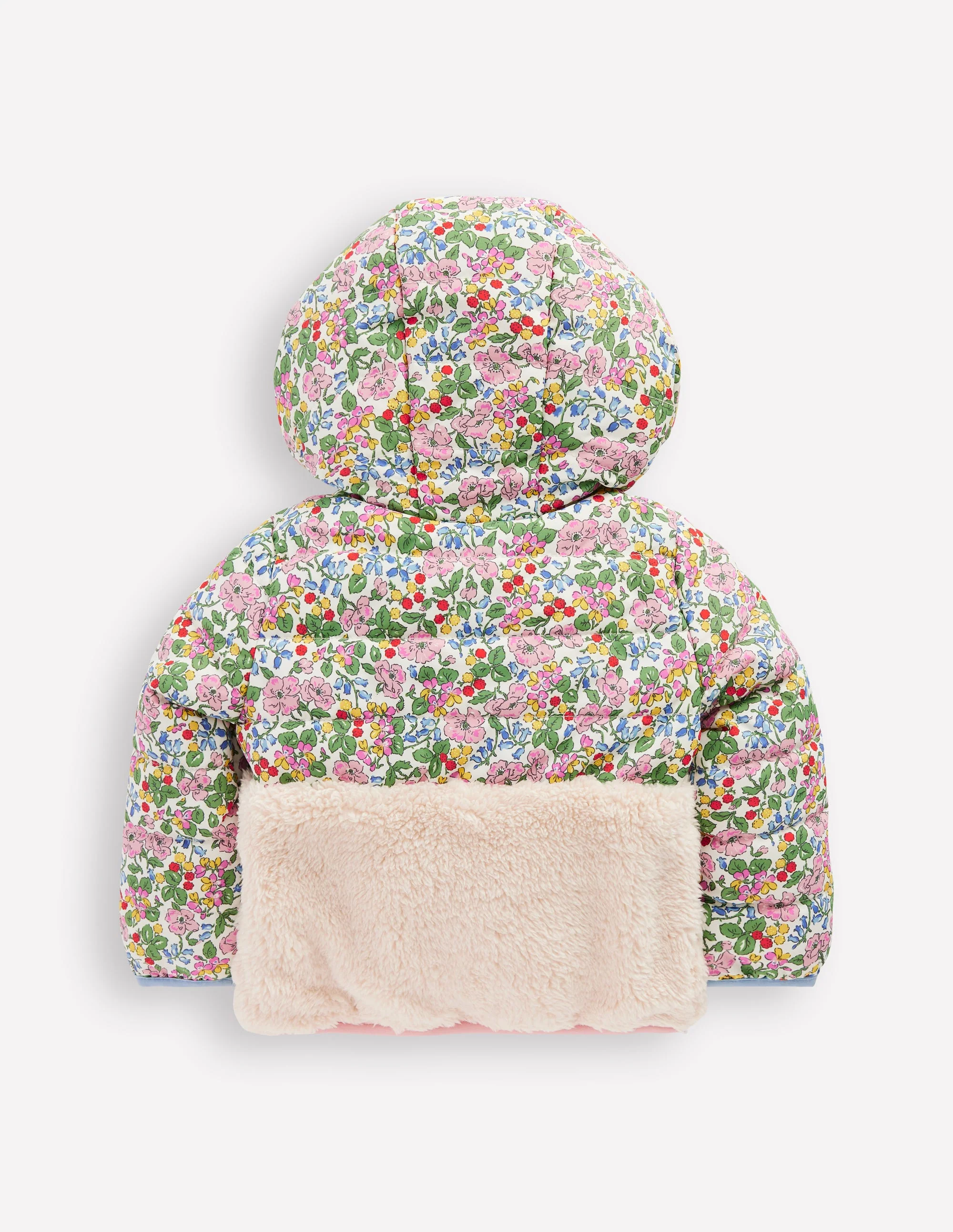 Mixed Borg Jacket-Ivory Berry Floral - Image 2