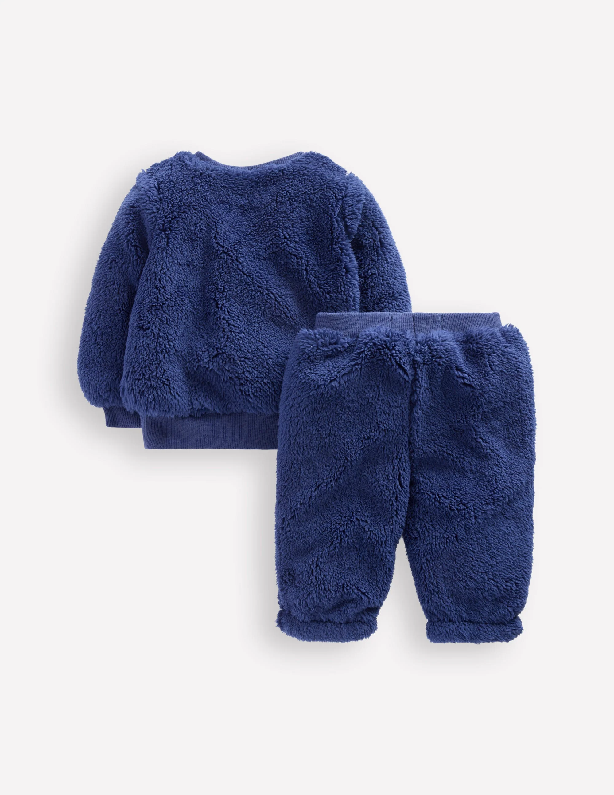 Novelty Borg Sweatshirt Set-Navy Penguin - Image 2