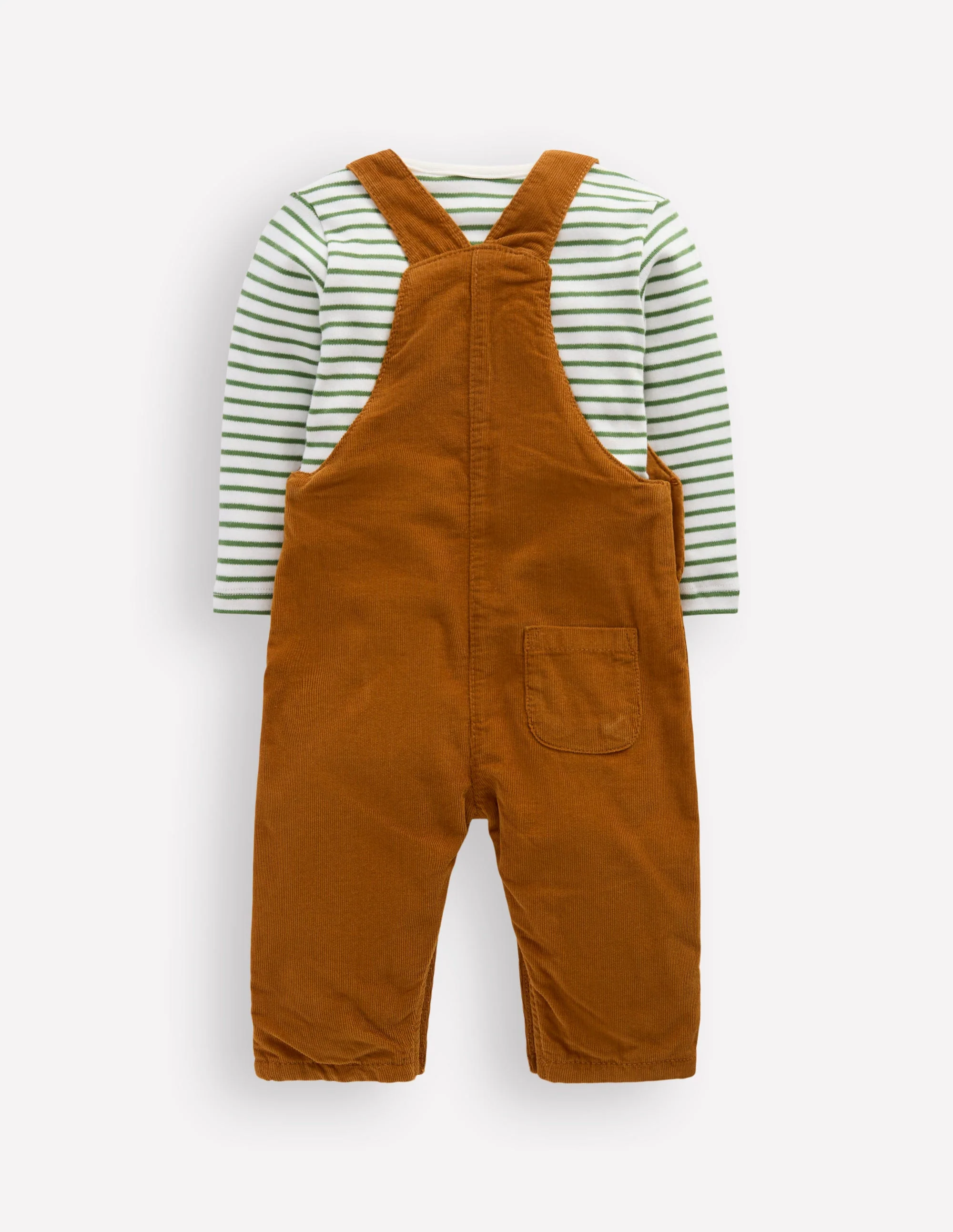 Novelty Cord Dungarees Set-Brown Dog - Image 2