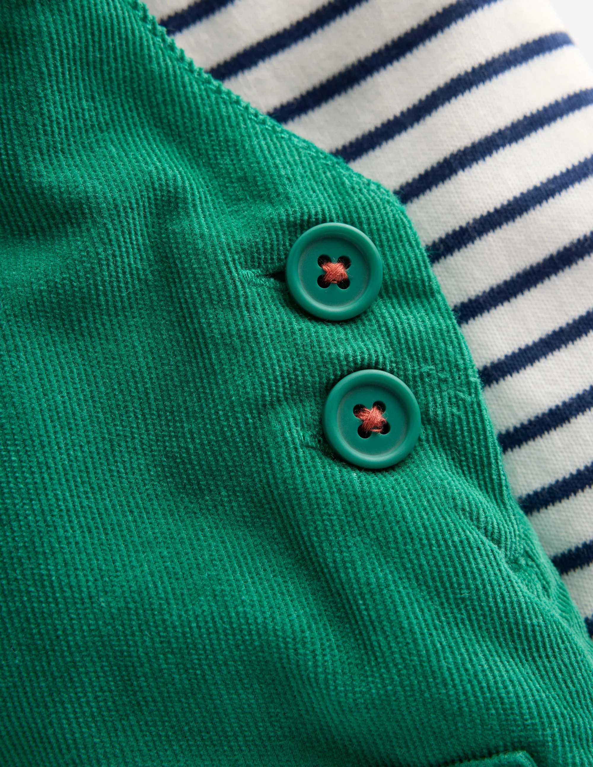 Novelty Cord Dungarees Set-Jewel Green - Image 3