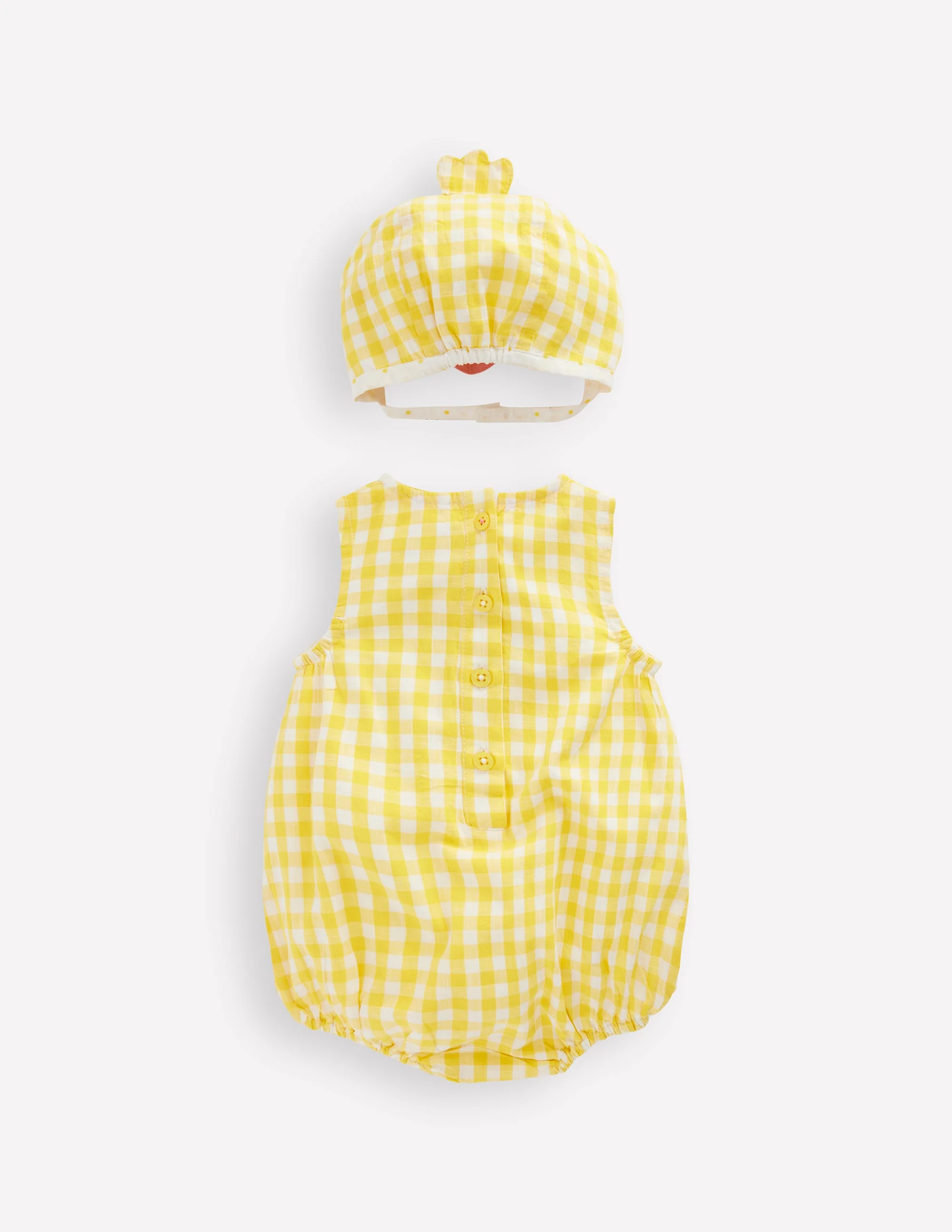 Novelty Easter Set-Pineapple Yellow Gingham Chick - Image 2