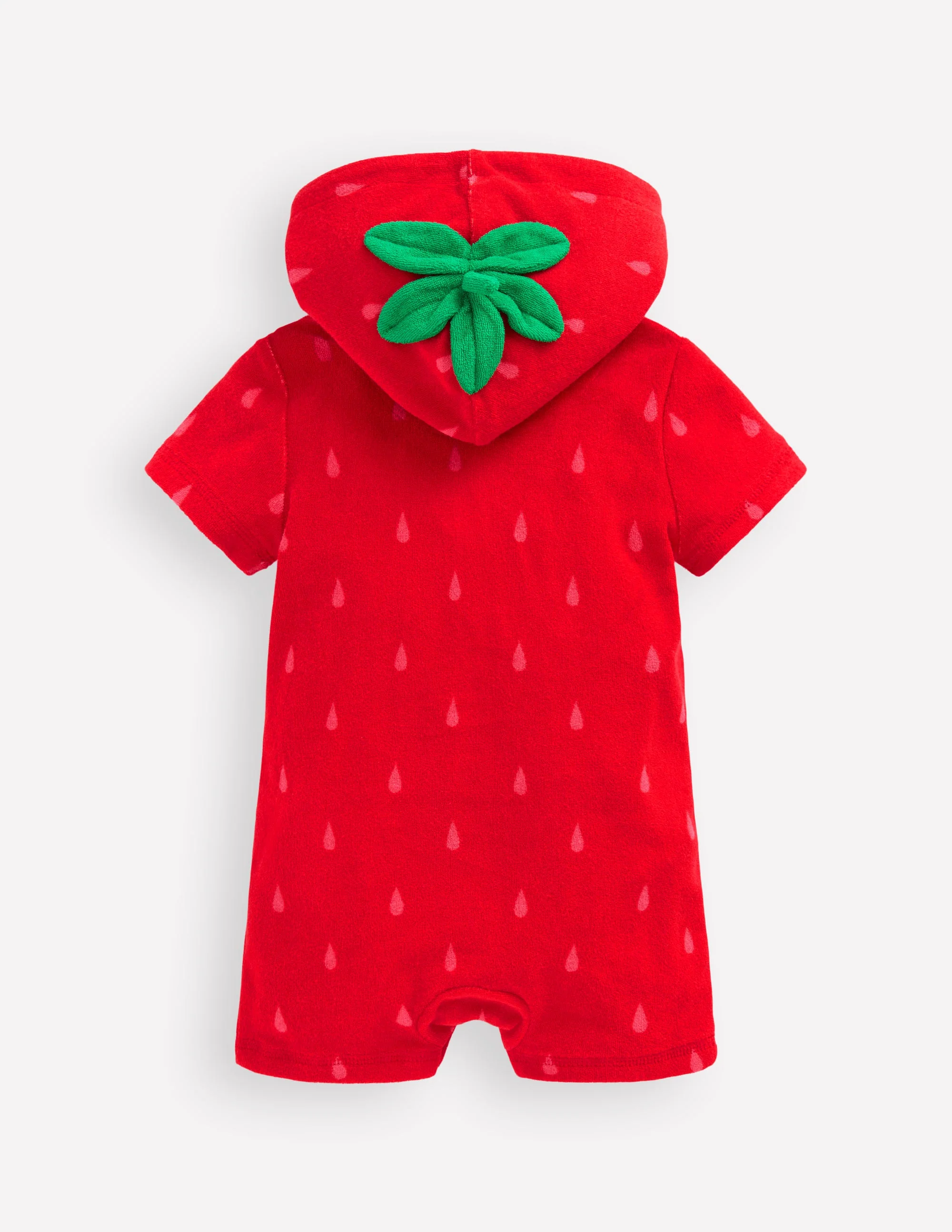Novelty Towelling Romper-Strawberry - Image 2