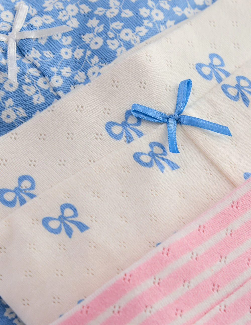 Pointelle 3-pack Leggings-Ditsy / Bows - Image 2