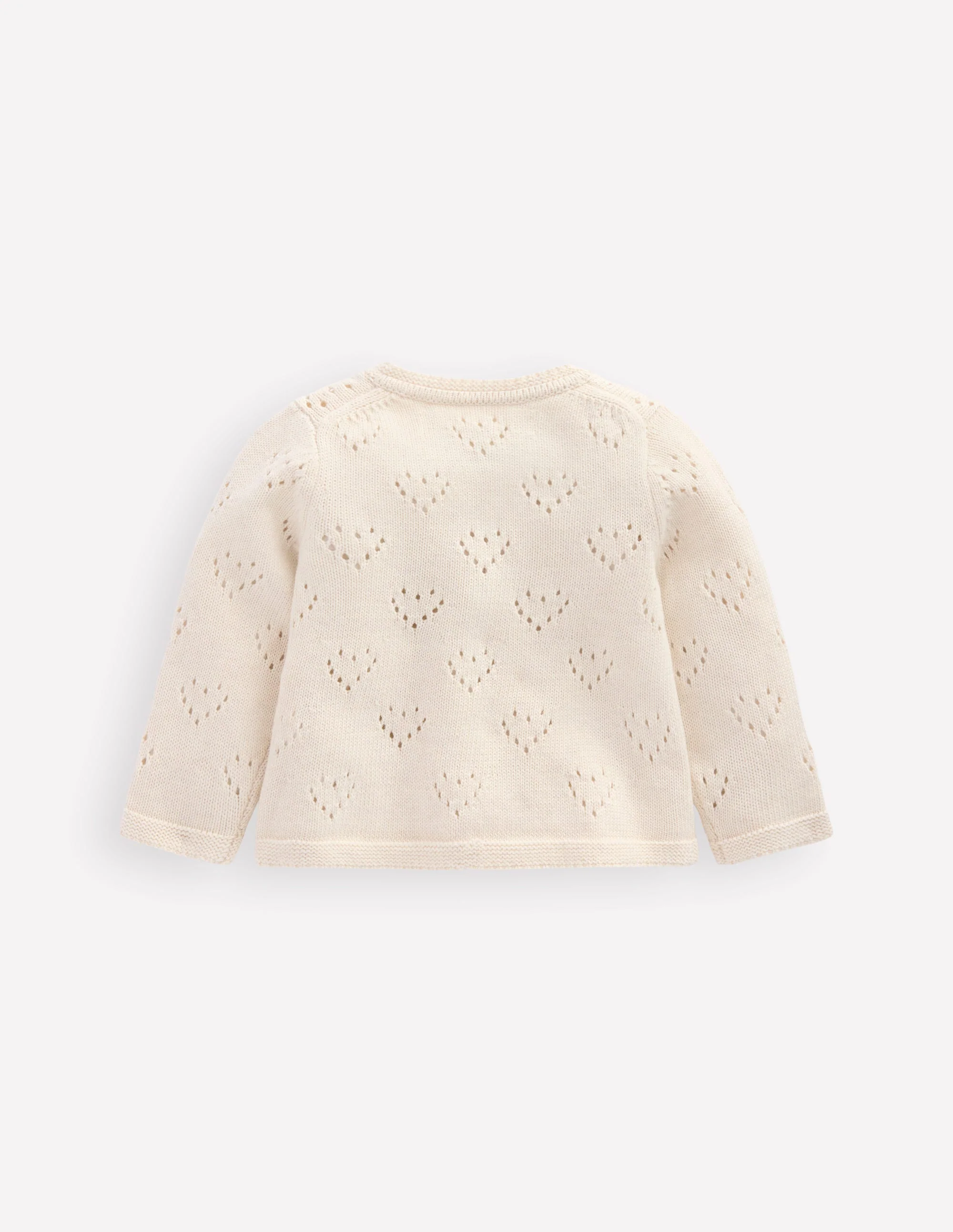 Pretty Pointelle Cardigan-Ivory - Image 2