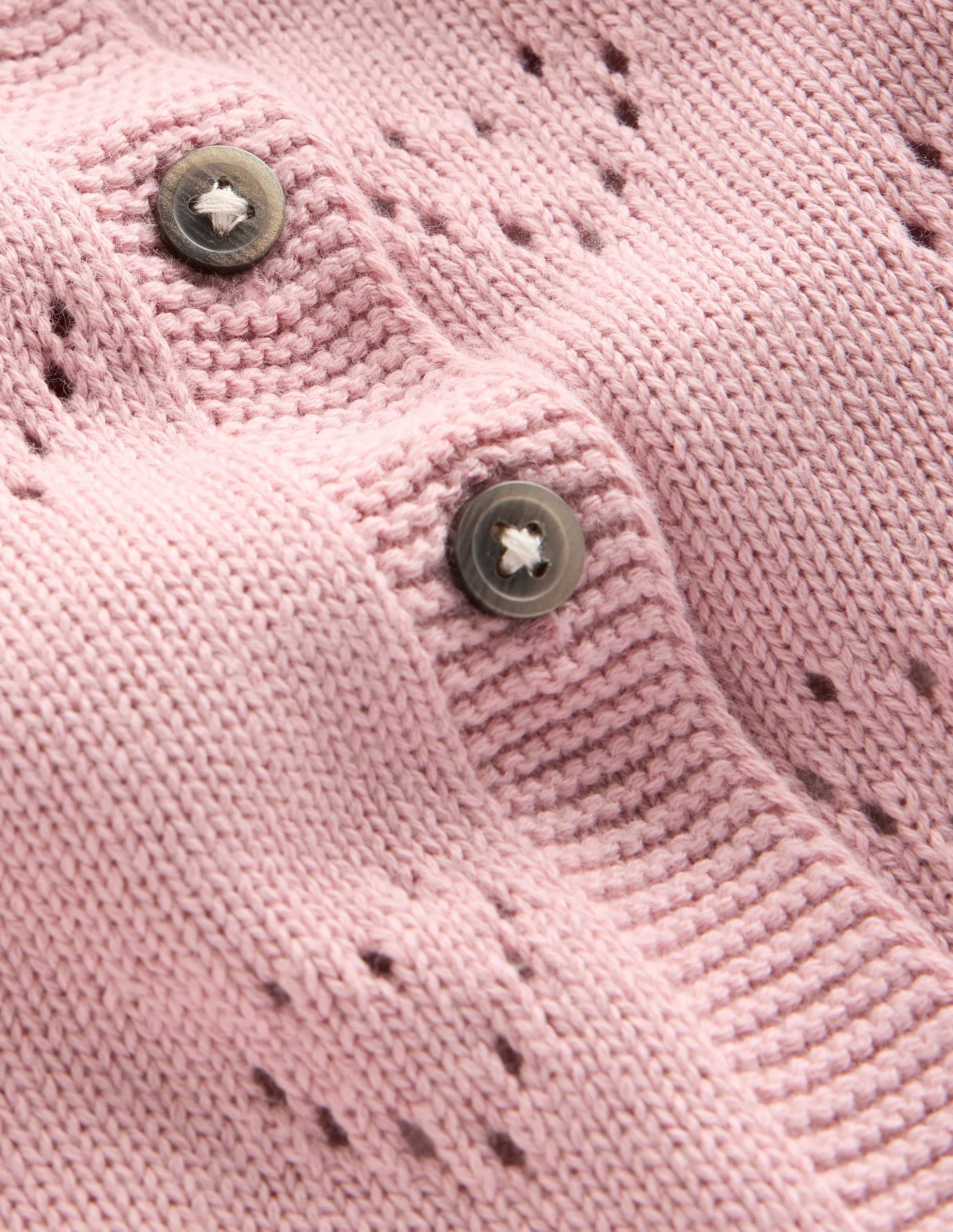 Pretty Pointelle Cardigan-Vintage Pink - Image 3