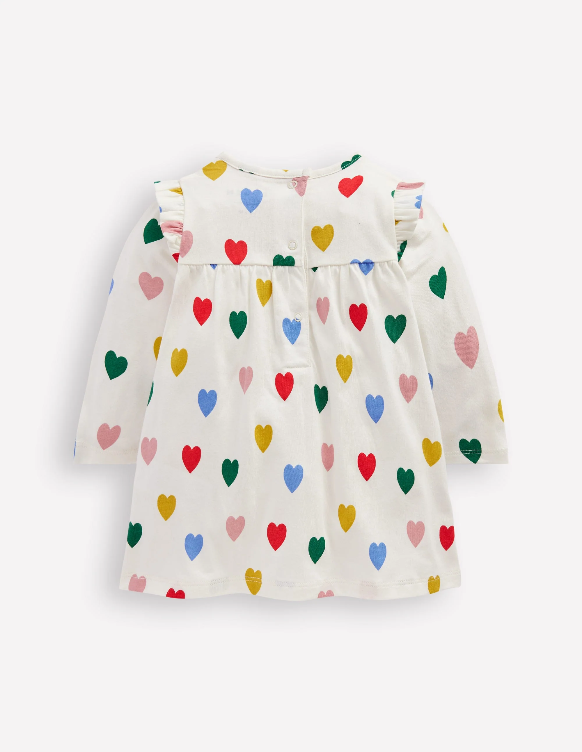 Printed Jersey Dress-Rainbow Hearts - Image 2