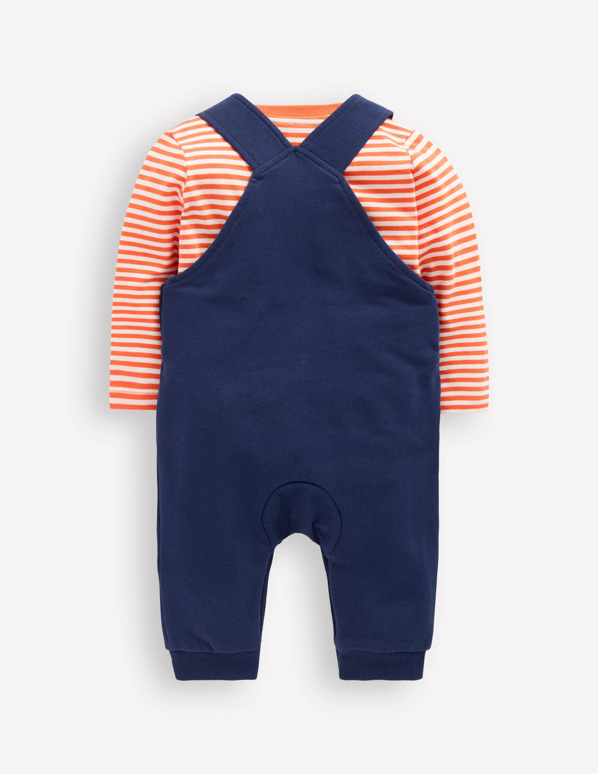 Printed Jersey Dungaree Set-Navy Blue Ghosts - Image 2