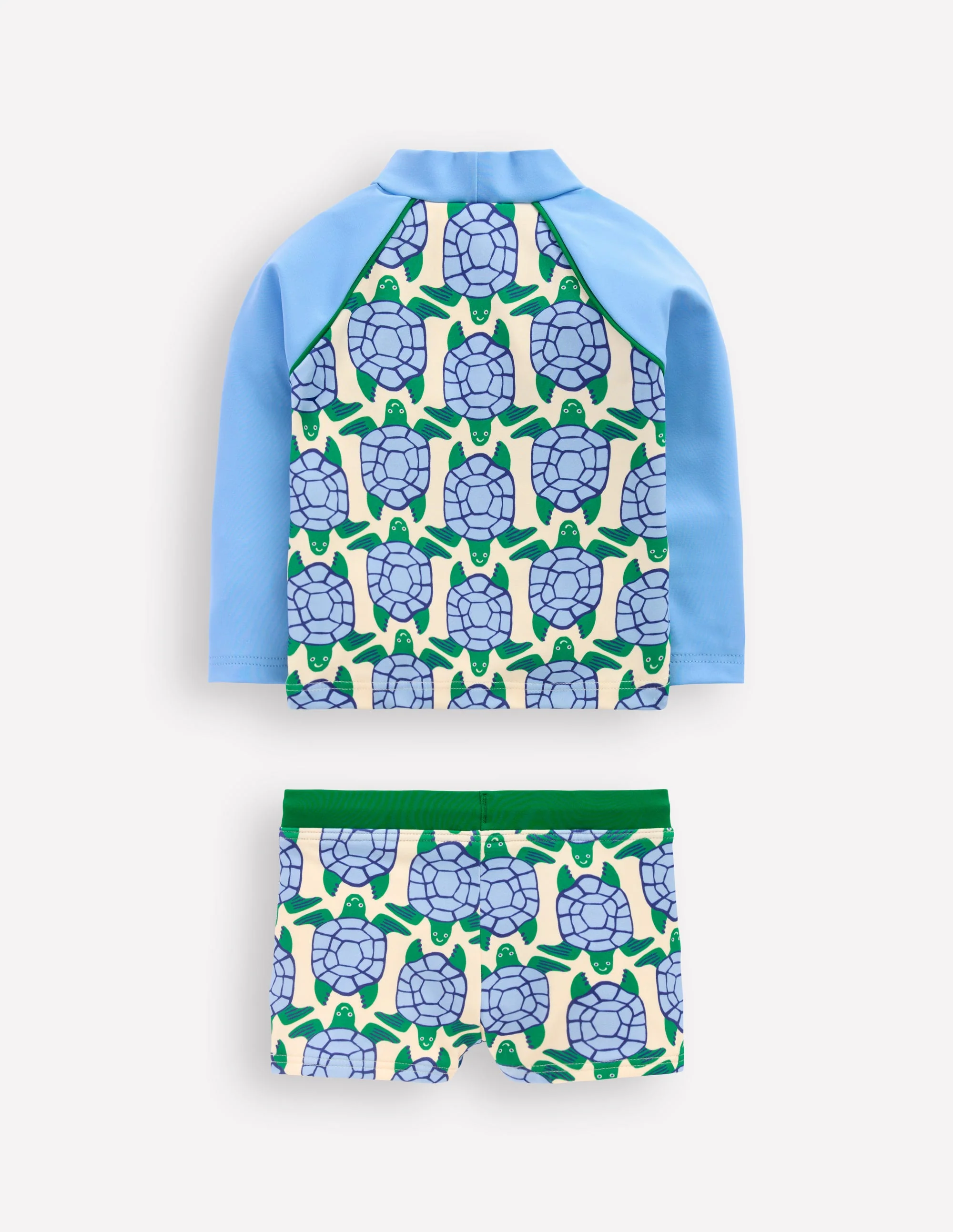Rash Vest Set-Blue Geo Turtles - Image 2