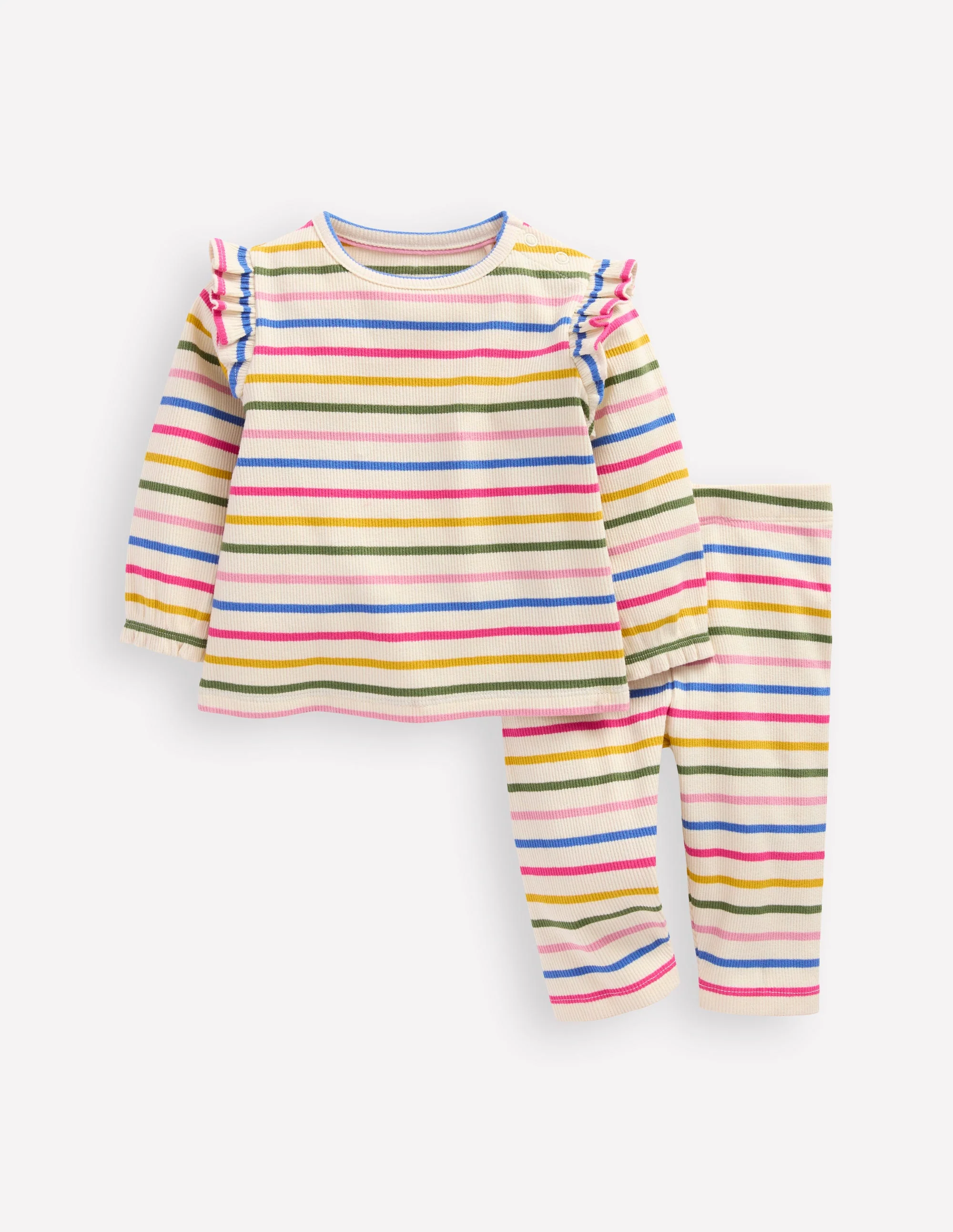 Ribbed Jersey Play Set-Multi Stripe