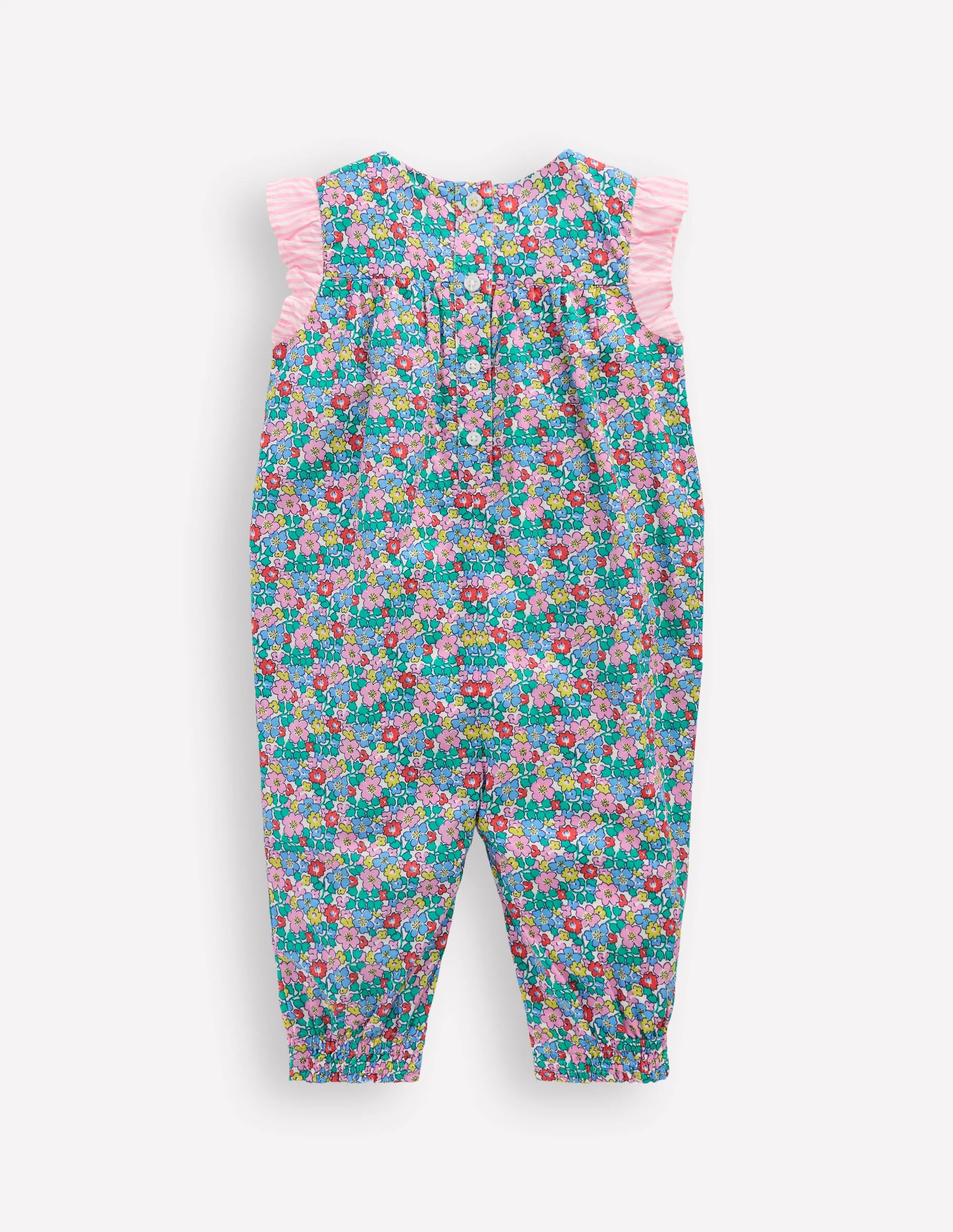 Ruffle Sleeve Romper-Multi Flowerbed - Image 2