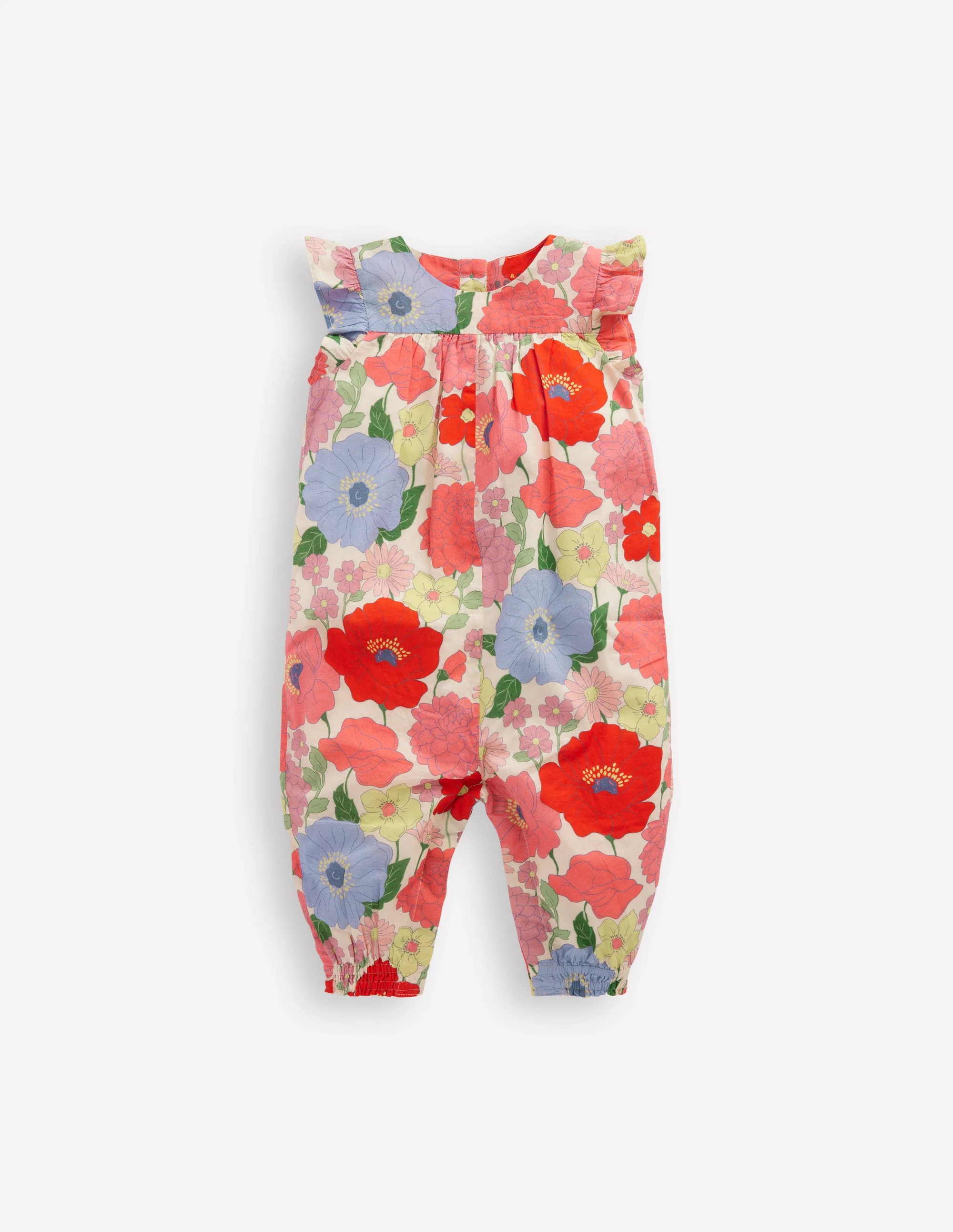 Ruffle Sleeve Romper-Multi Summer Garden - Image 3