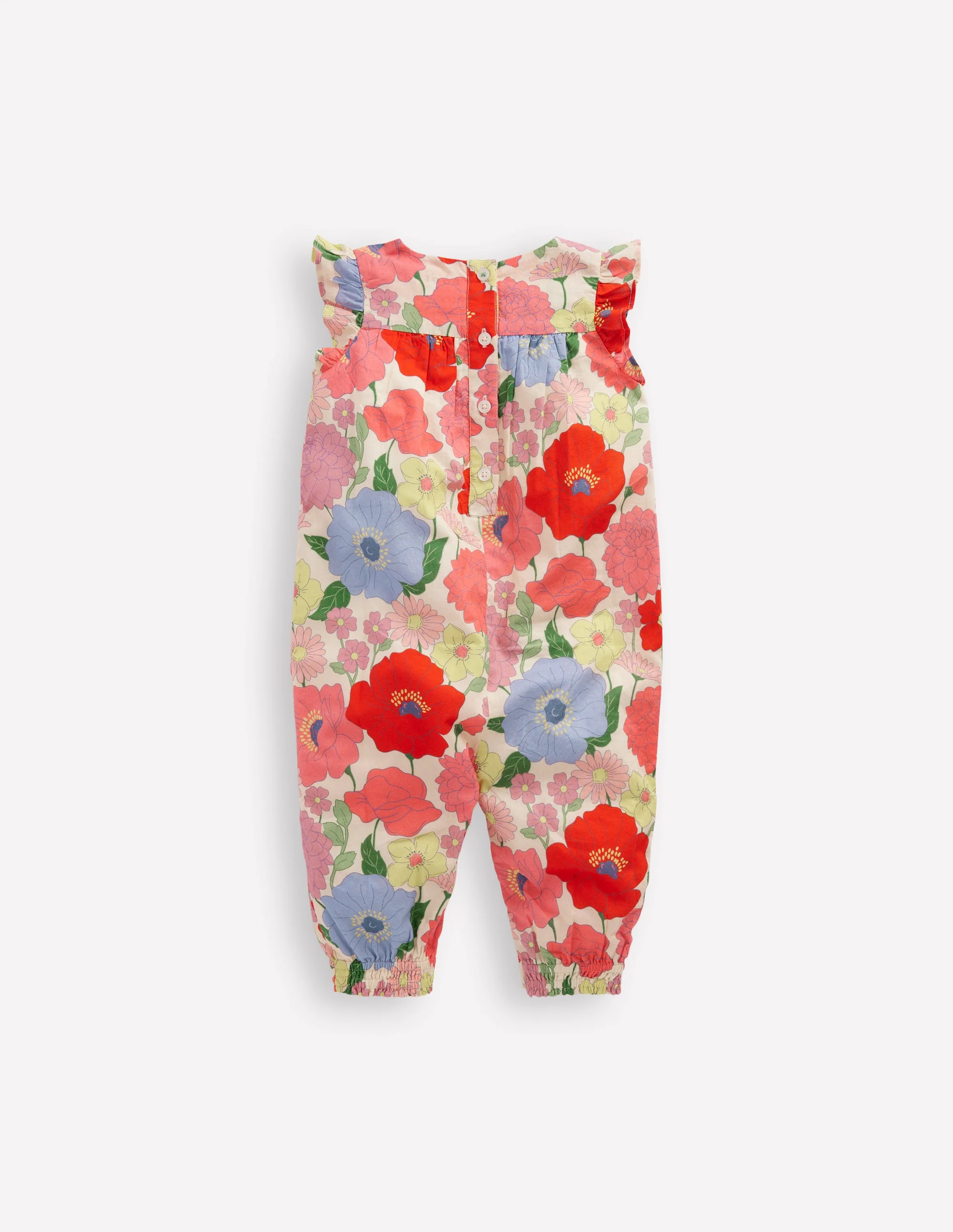 Ruffle Sleeve Romper-Multi Summer Garden - Image 4